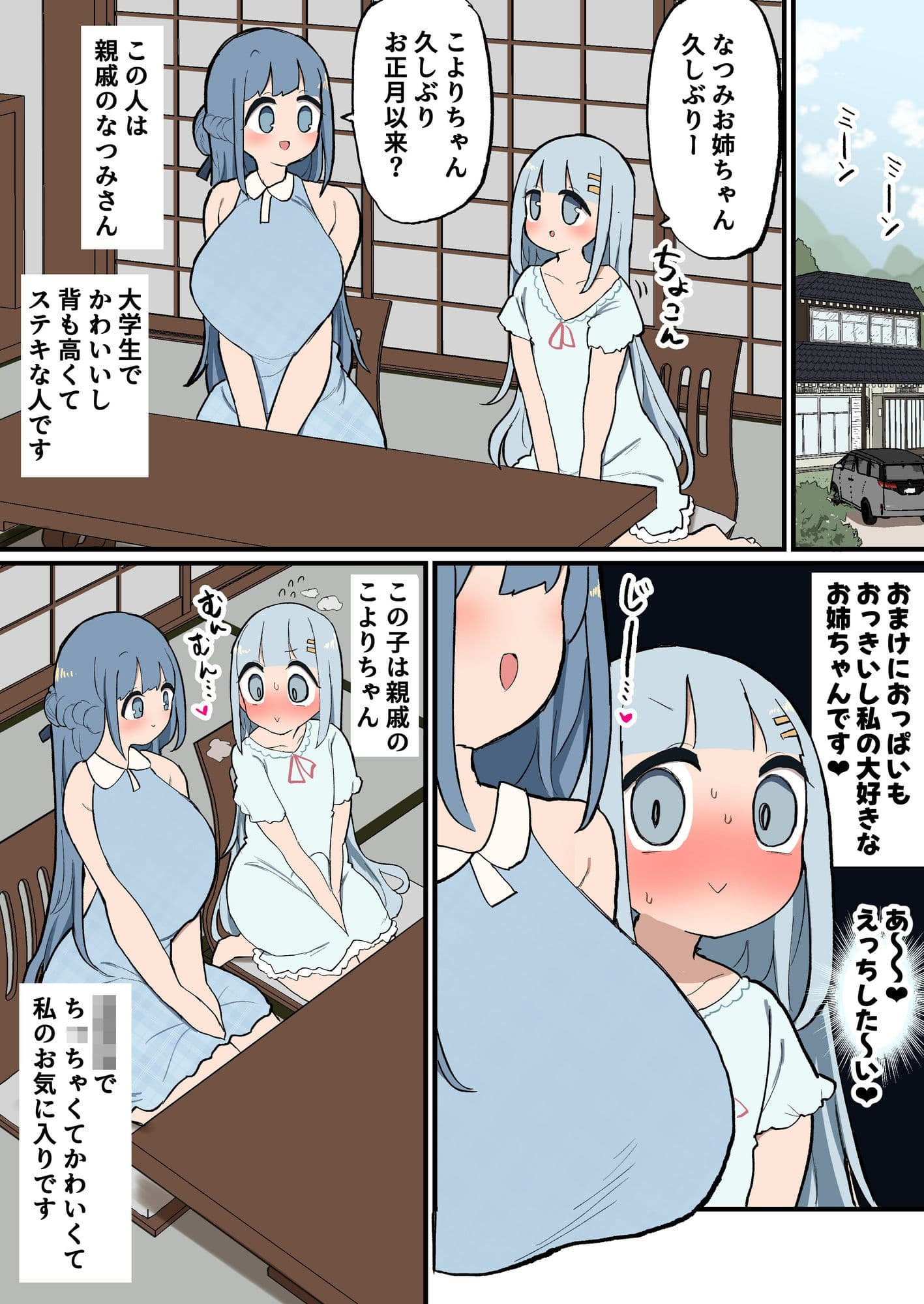 ふたなりエロ○キちんぽ〜親戚のデカ乳お姉ちゃんと交尾しまくり夏休み〜 サンプル 1