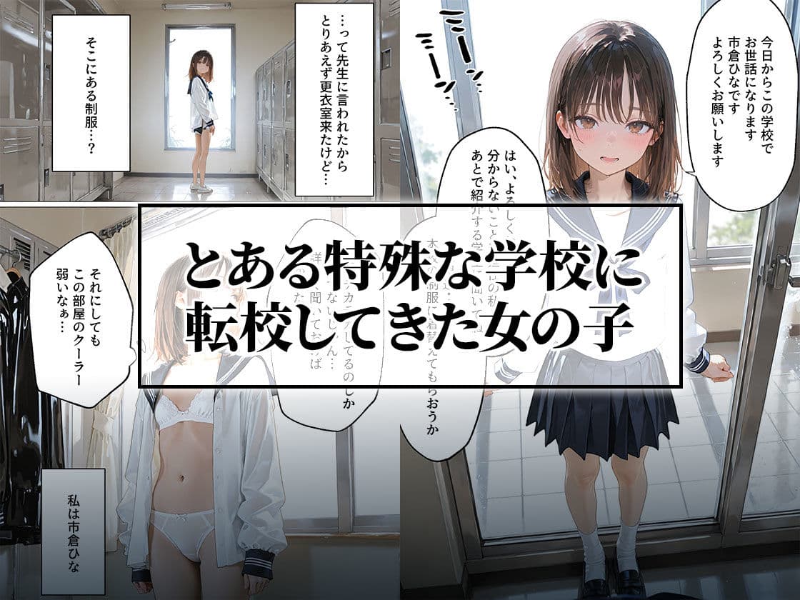護謨学院『ラバーセーラー服着用レッスン』細身の女子生徒を包むボディスーツと滲む汗が滴る学生服 サンプル 2