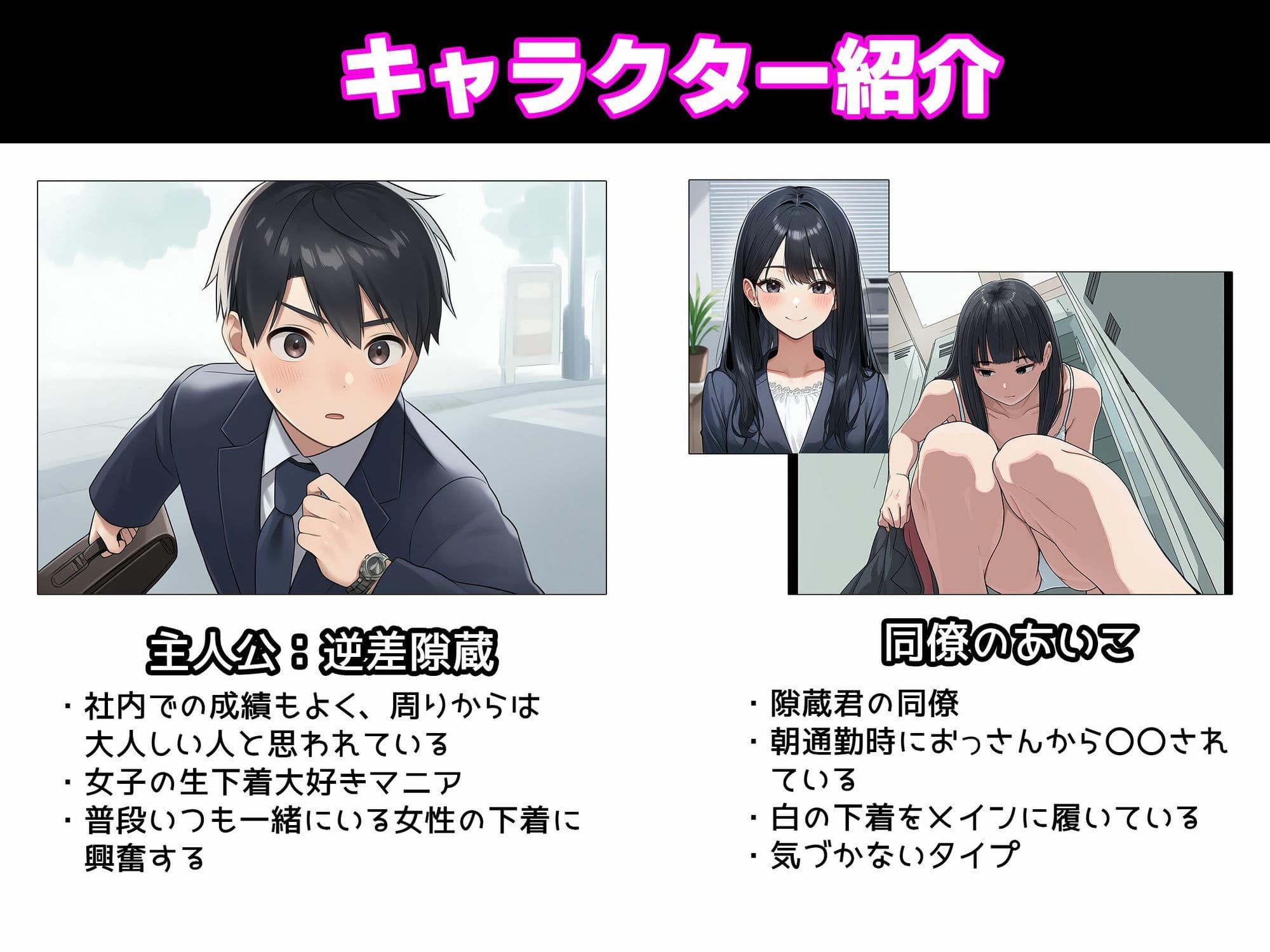 【漫画】僕はいつも同じ会社で働く女子社員の生下着を想像していた サンプル 8