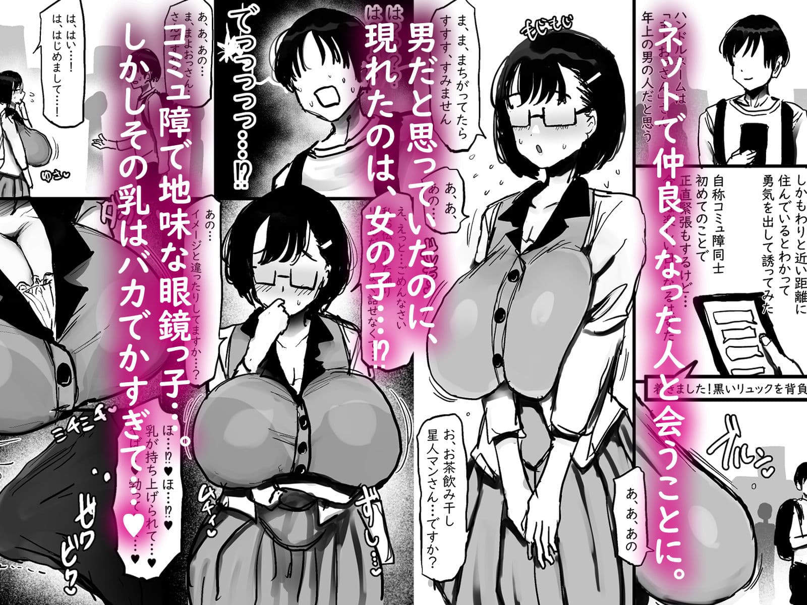 ネットで知り合った地味眼鏡爆乳とお友達交尾しちゃう話 サンプル 1
