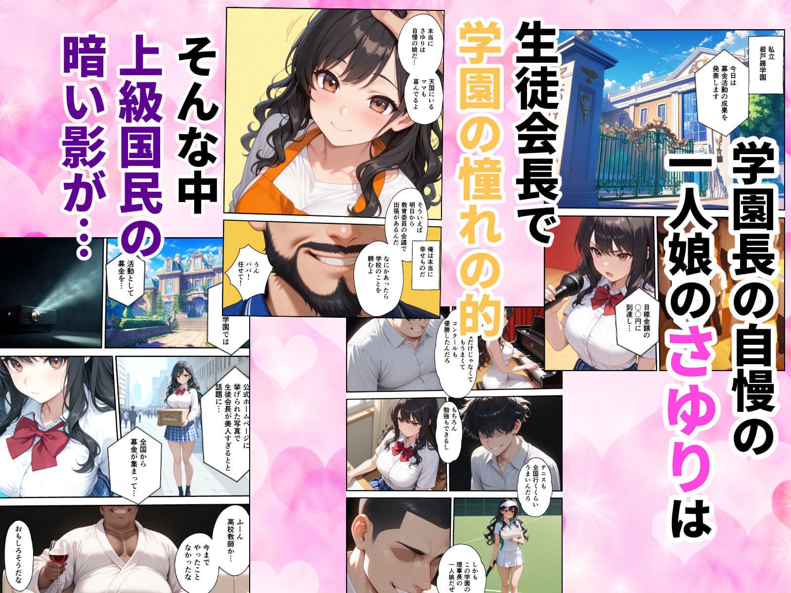 上級国民に支配された学園生徒会長が学校を守るため処女喪失ショーを行う話 サンプル 1