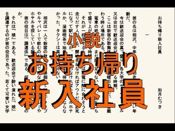 小説  お持ち帰り新入社員