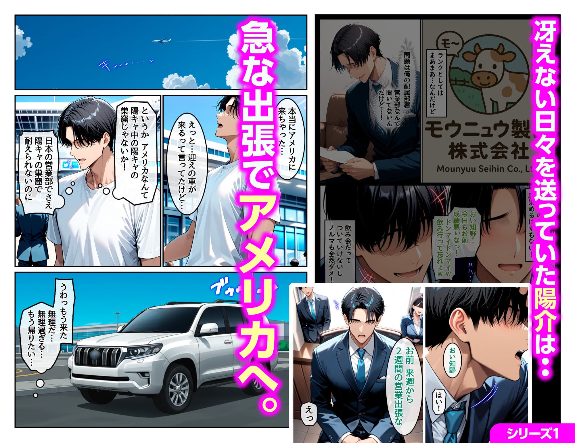 【総集編】ホームステイ先の爆乳ブロンド美女に雌牛コスで誘惑されてイチャラブ種付け生活 サンプル 1