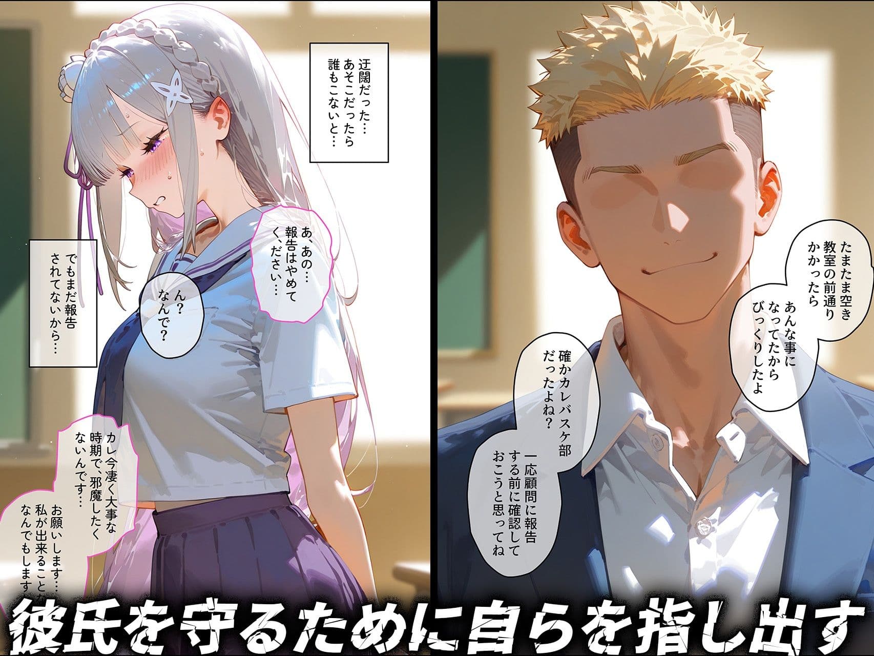 【エミ◯ア】俺の大好きな清楚彼女が寝取られ快楽堕ちする話 サンプル 3