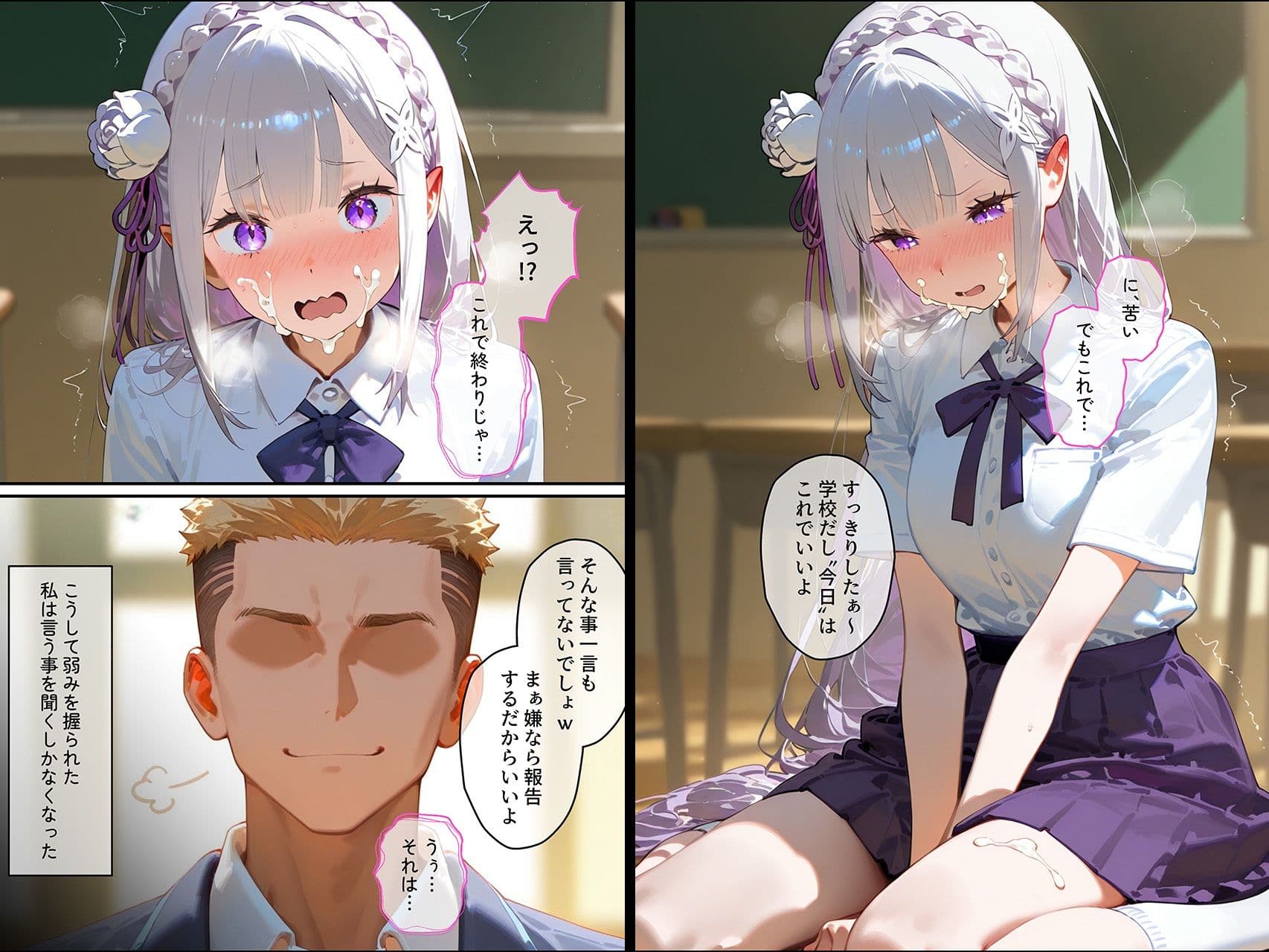 【エミ◯ア】俺の大好きな清楚彼女が寝取られ快楽堕ちする話 サンプル 6
