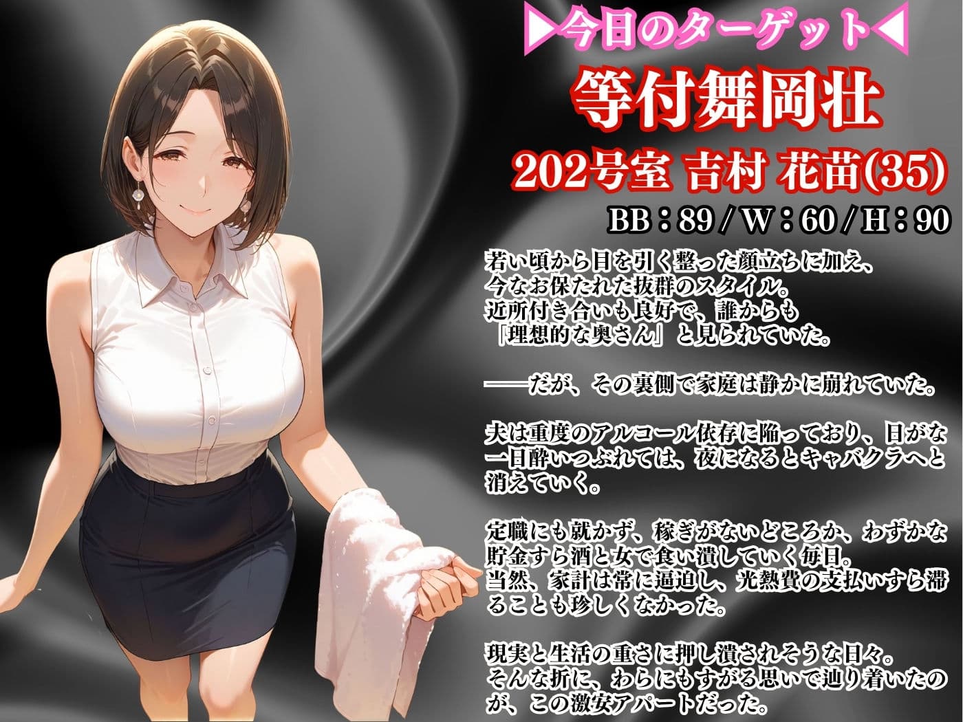 【4K高画質】人妻限定アパート 202号室 吉村花苗 〜大家のペットになった日編〜 サンプル 2