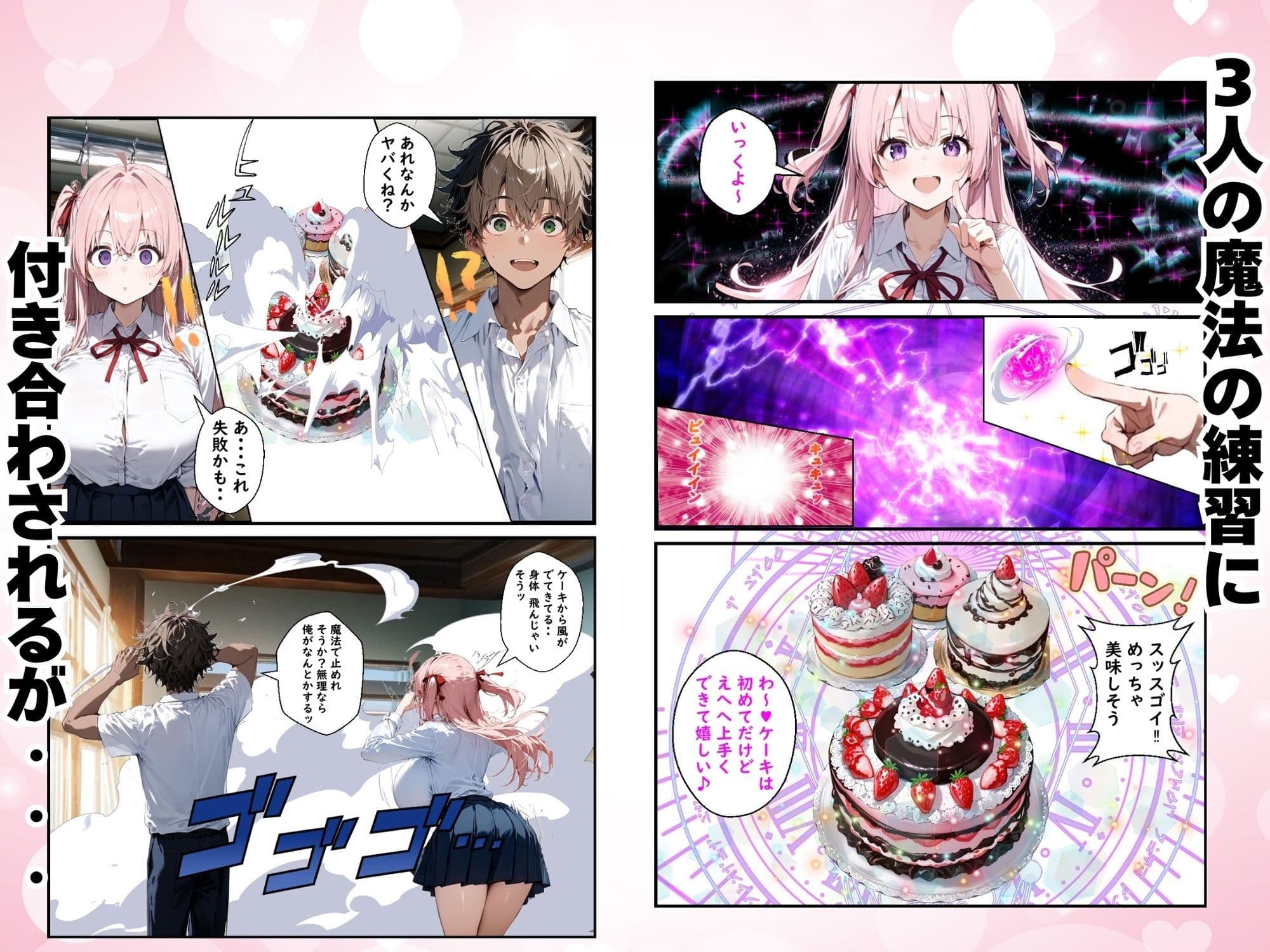 Hぷにんぐ  幼馴染魔法少女3人と魔法失敗でラッキースケベ連発のハーレム学園生活 サンプル 3