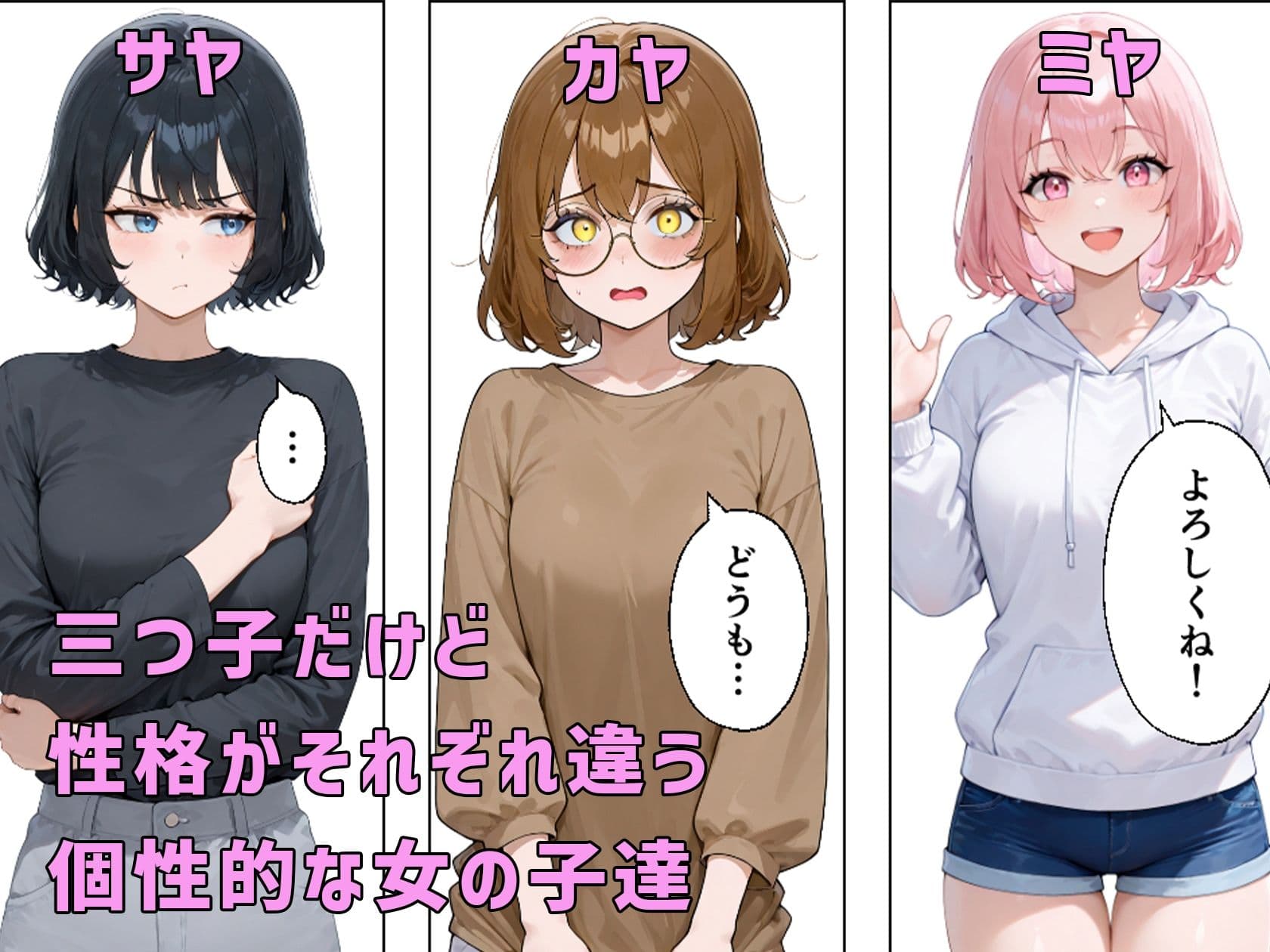 居候先の三つ子とえっちな関係になってしまう!? サンプル 2