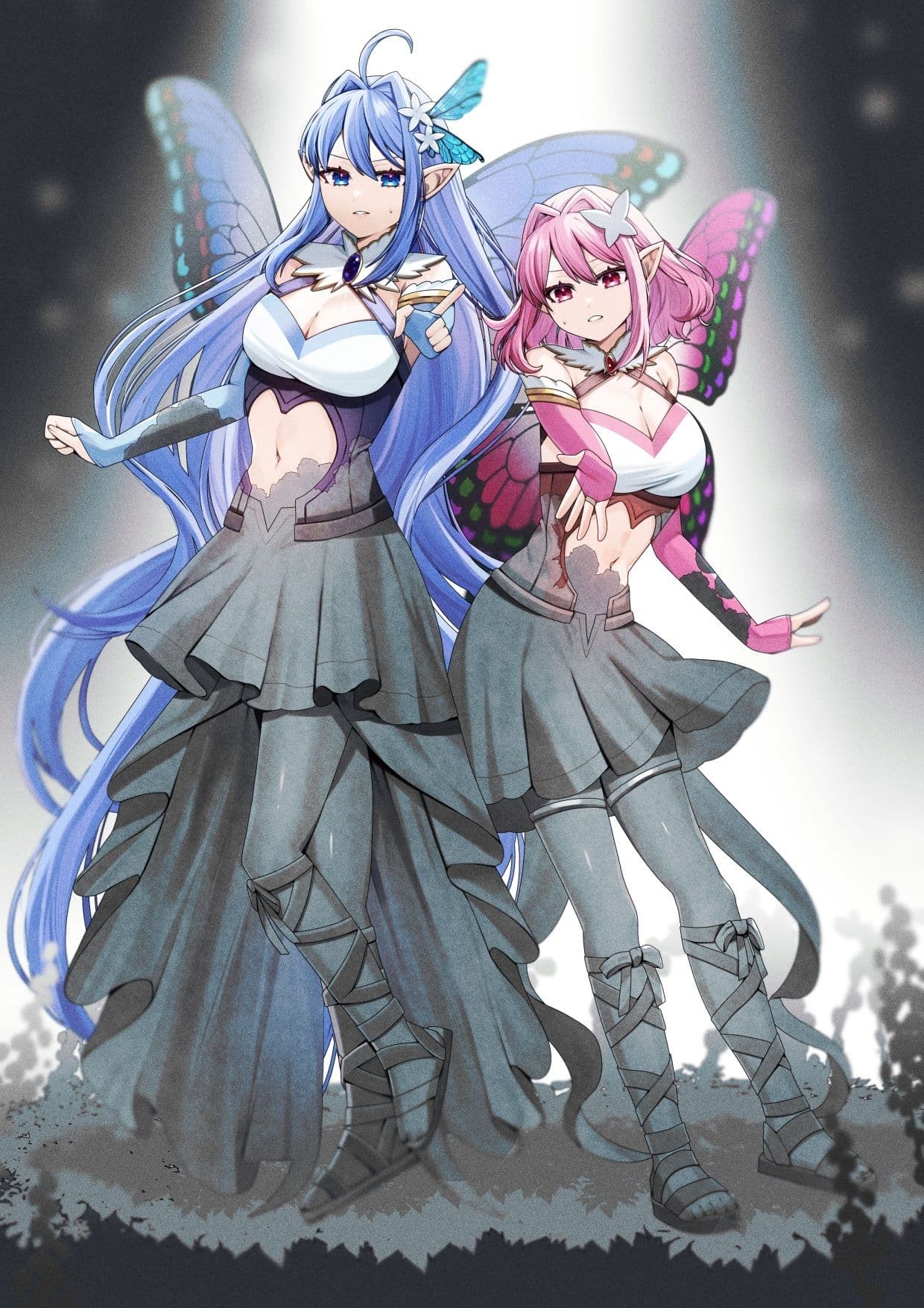 【石化漫画】妖精五姉妹の像 サンプル 1