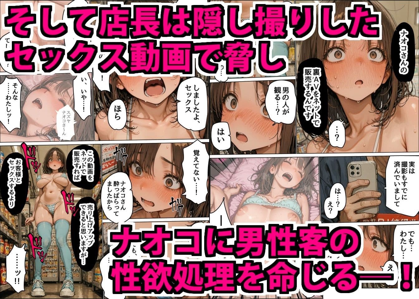 ちょっとおバカなムチムチ巨乳店員を酒で酔わせて性欲処理用特売品にした悪徳店長 サンプル 6