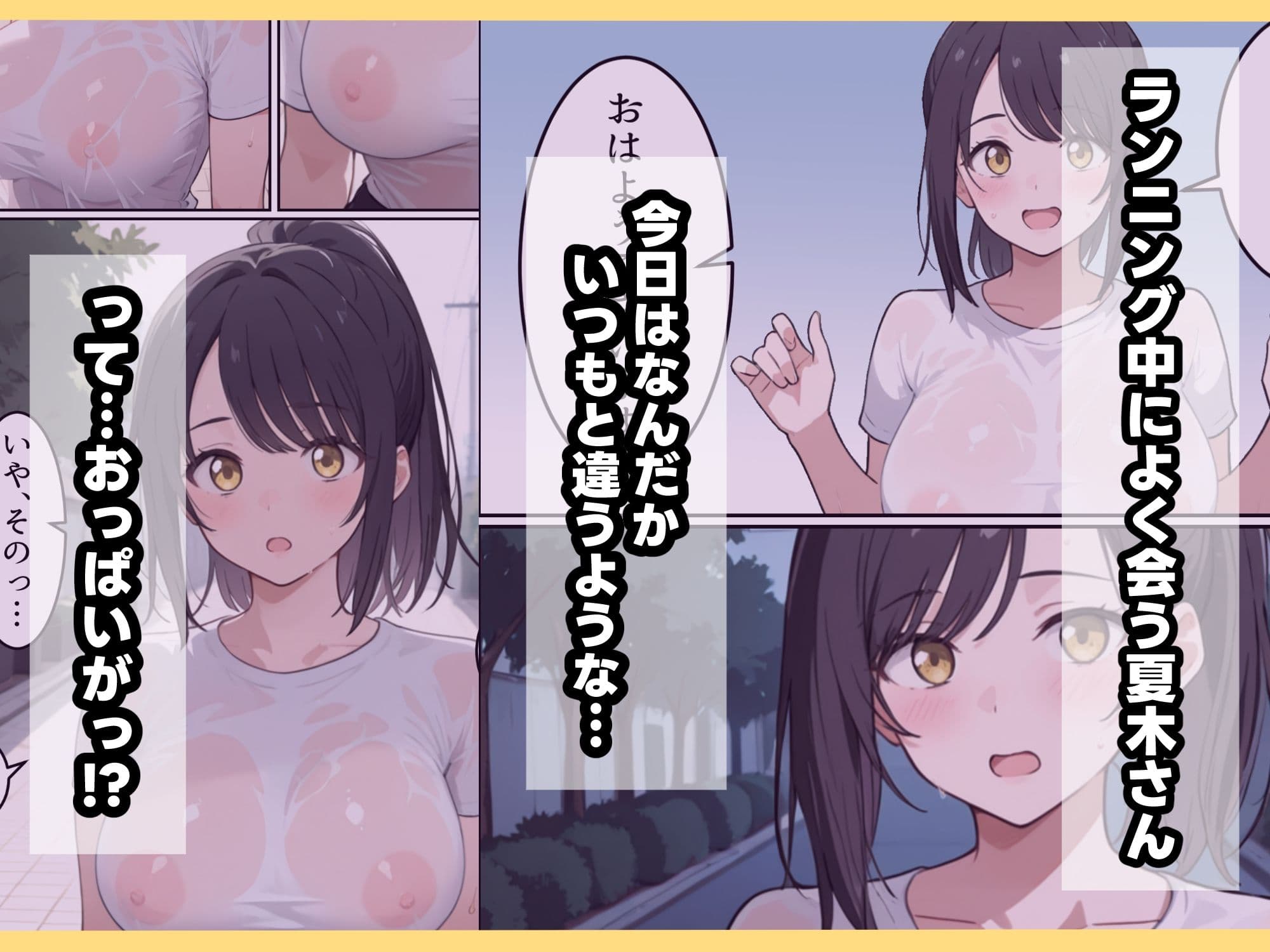 ノーブラでランニングする人妻は欲求不満だったようです サンプル 2