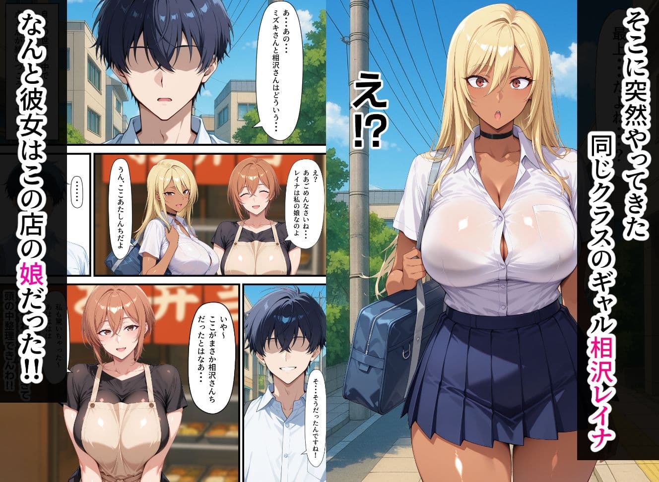 毎日通っている弁当屋の娘が同じクラスの黒ギャルだった話（ショートVer） サンプル 2