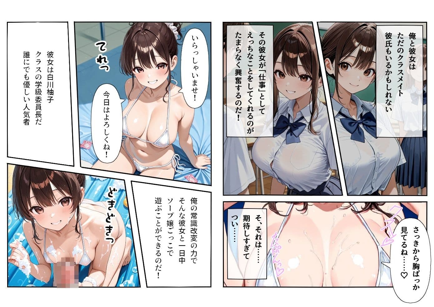 プールは学園公認ソープランド＃1白川柚子 サンプル 7