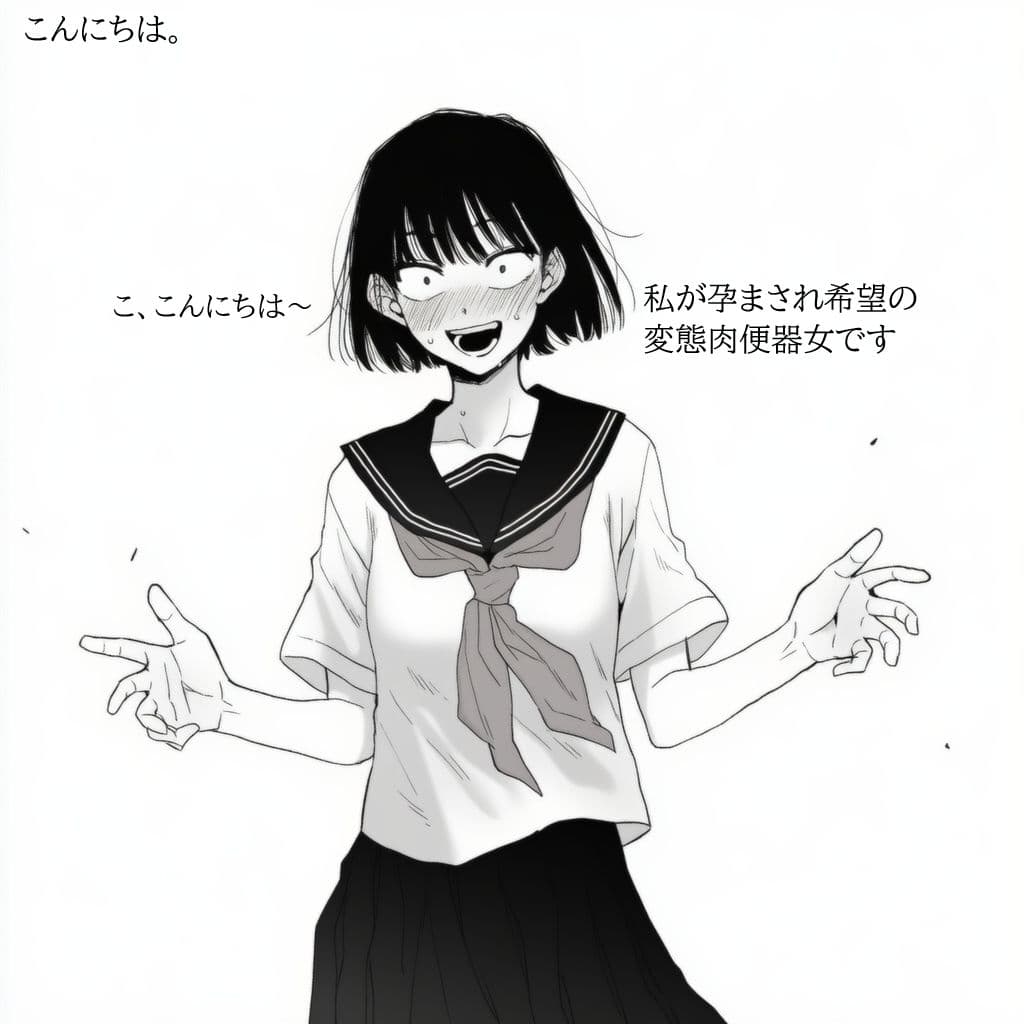 妊娠希望肉便器女・深淵さん 孕まされ希望の変態肉便器JKに無責任中出ししまくって妊娠させる。 サンプル 1