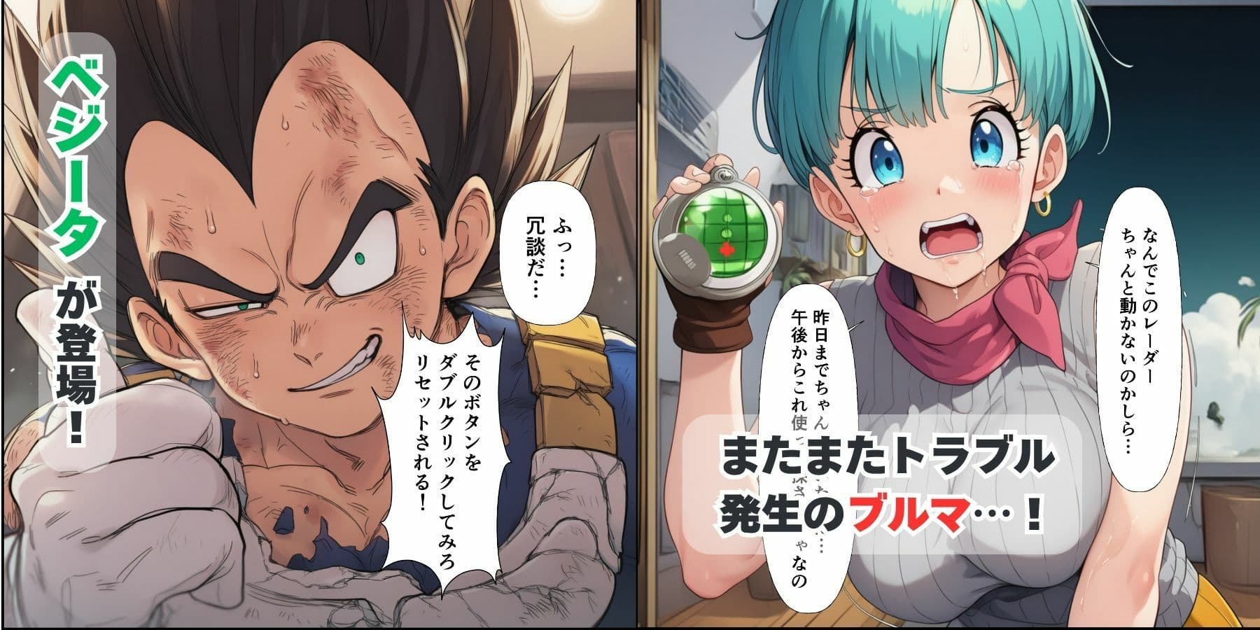 中出し孕ませビッチギャルな巨乳ブルマの性交相手はヤムチャとベジータ サンプル 6