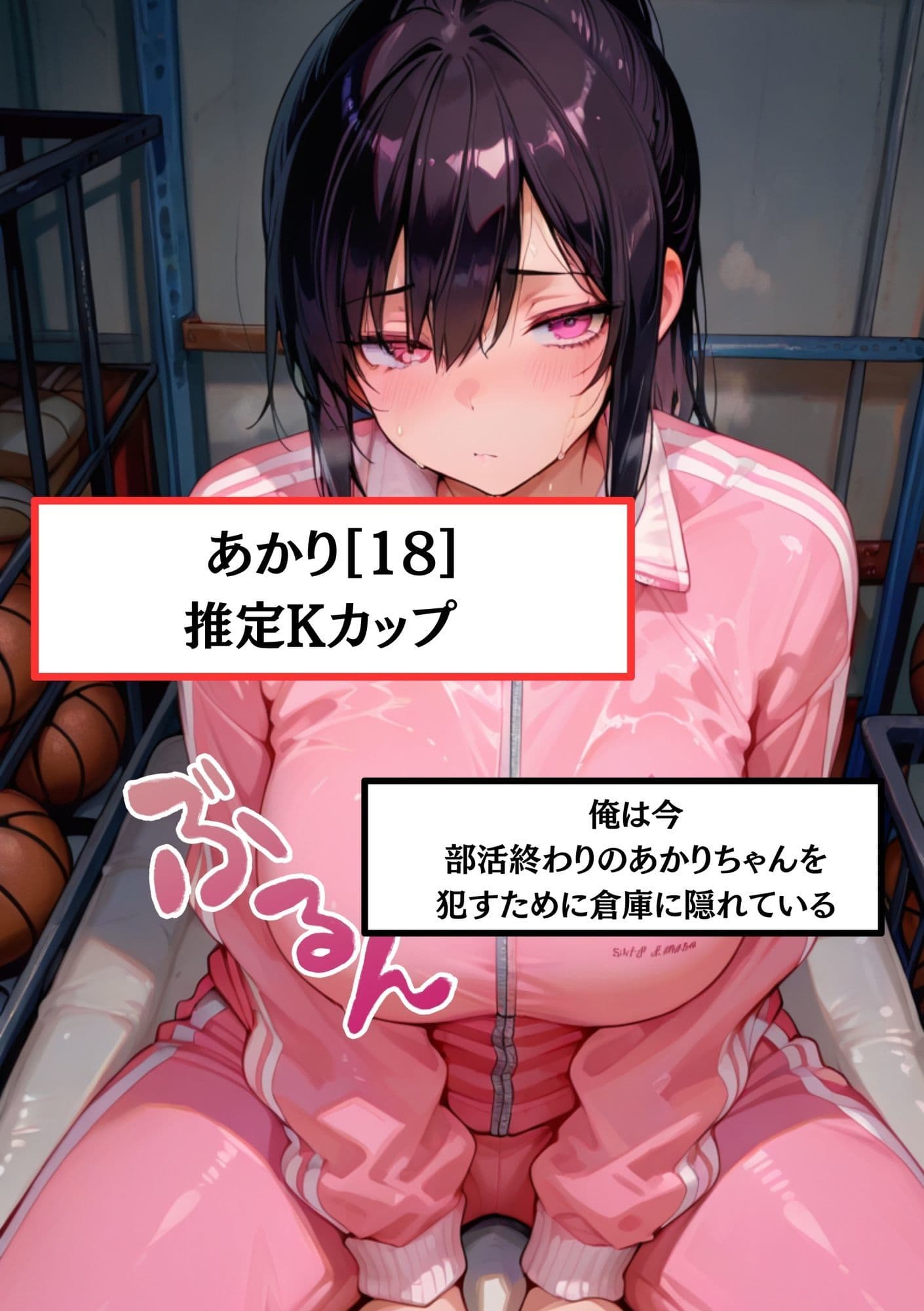 【倉庫で待ち伏せしてJKを襲う】Kカップ痴女のあかり（18）部活終わりの汗だく巨乳のあかりちゃんにこれでもかと射精し、最後にデブおじさんの性欲を分からせの中出し サンプル 1