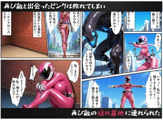 戦隊ピンクNTR〜レッドの彼女だったのに、敵のデカチンポに屈して寝取られてしまう…〜 サンプル 8