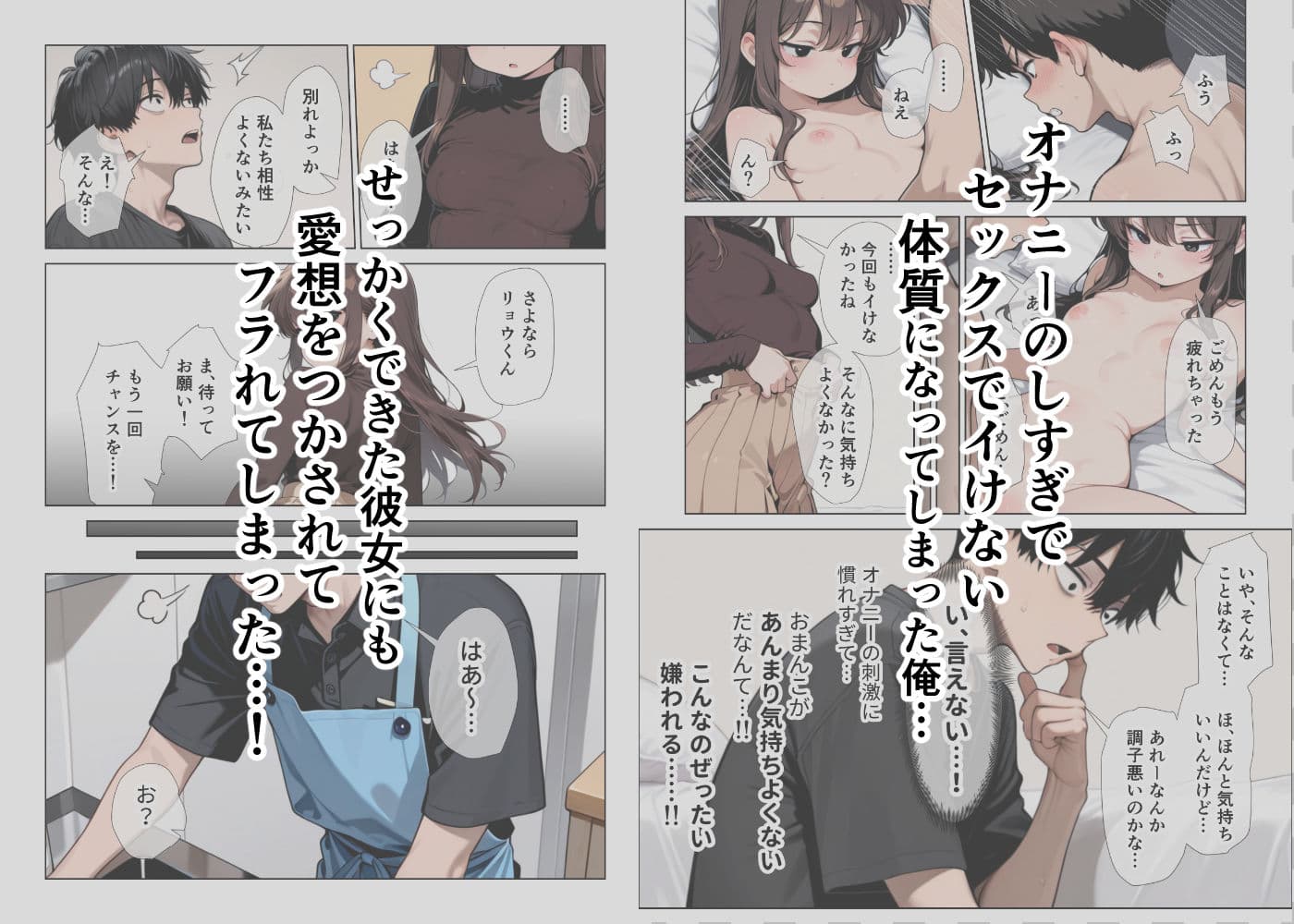 オナニーしすぎて遅漏の俺が先輩の執拗なキスハメと中出し懇願で暴発させられた挙句イキ癖つけられて早漏になっちゃった話 サンプル 1