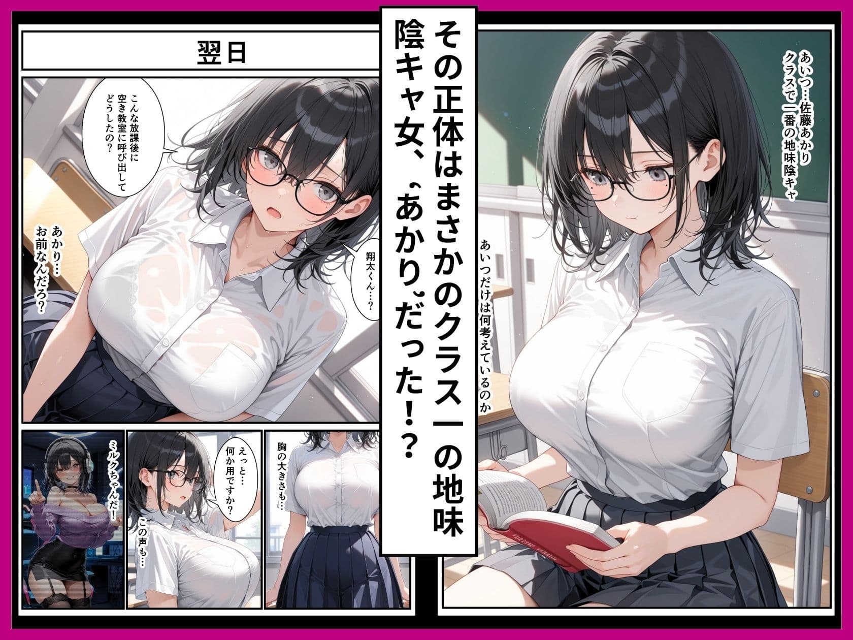 地味陰キャクラスメイトがあたシコ欲全開！！推しの裏垢ライバーだった サンプル 4