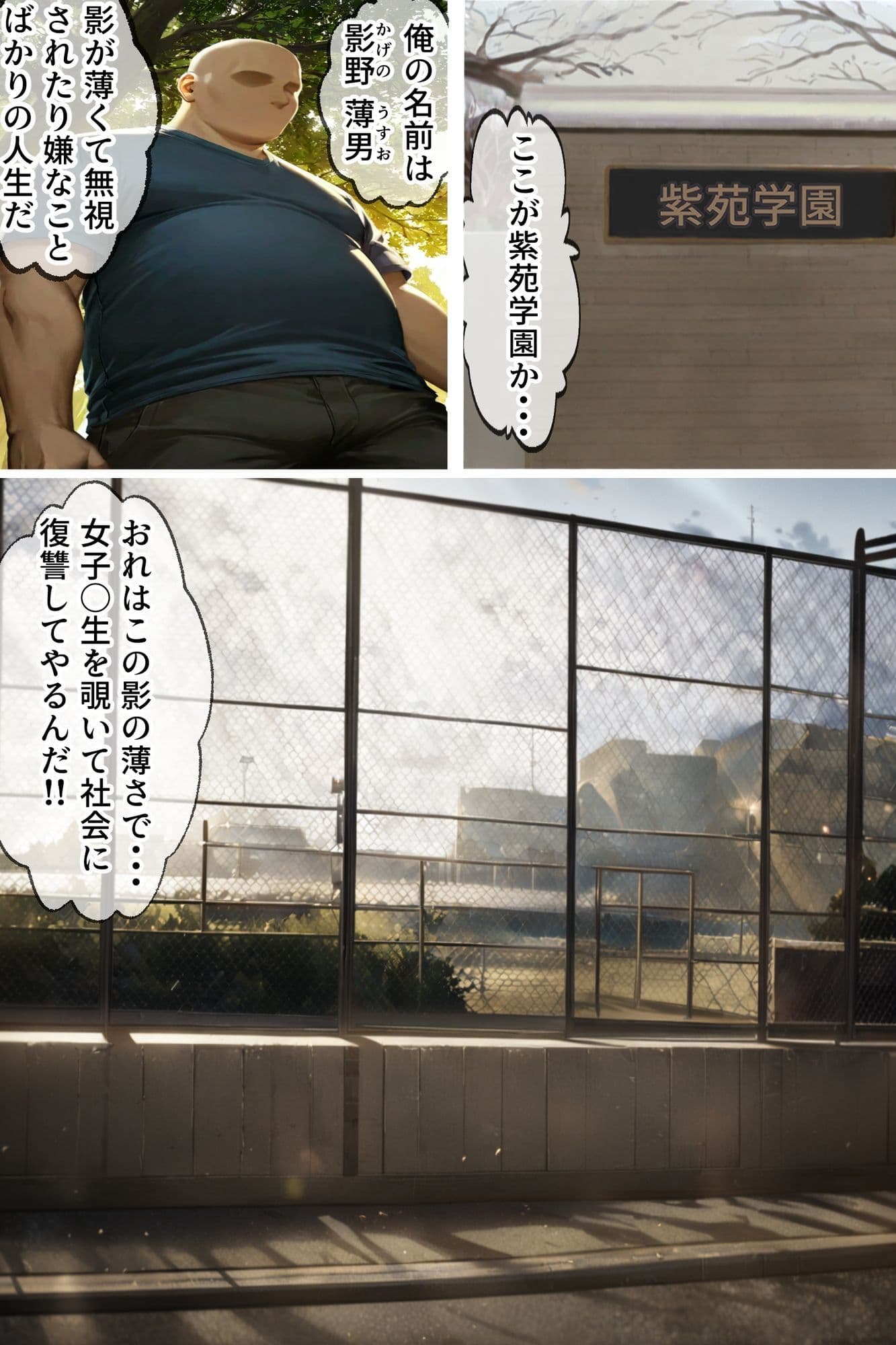 影の薄いおっさんが女子校生と女教師のトイレを覗く話 サンプル 1
