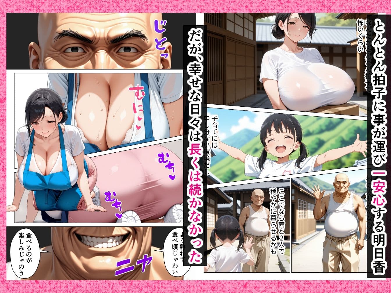 DV夫から逃げた先で待っていたのはきもおじ村長の終わらない中出し地獄でした サンプル 3
