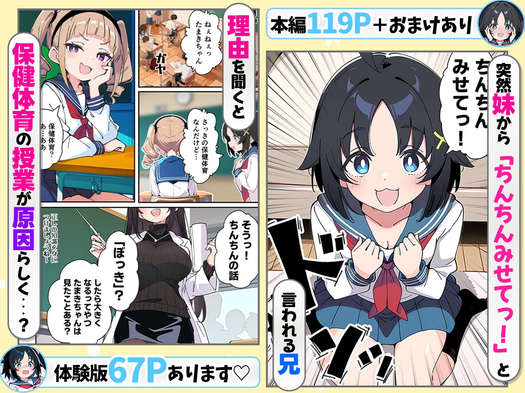 性に好奇心旺盛な妹と実践形式で性教育して中出しえっちする話 サンプル 3