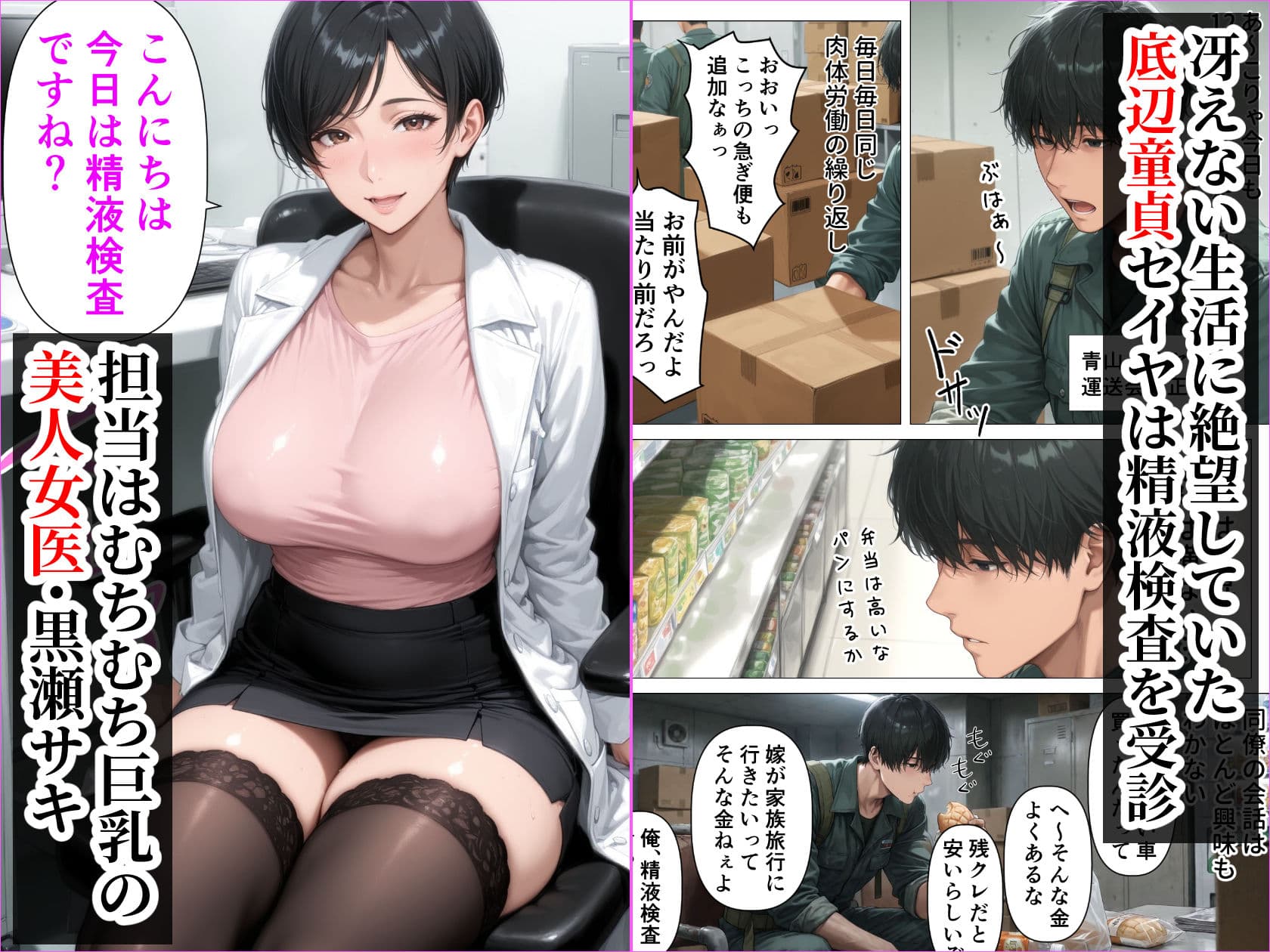 【精液が最強の美容薬の世界】 SSSレア精液で人生逆転！むちむち人妻女医の特別検診 サンプル 3