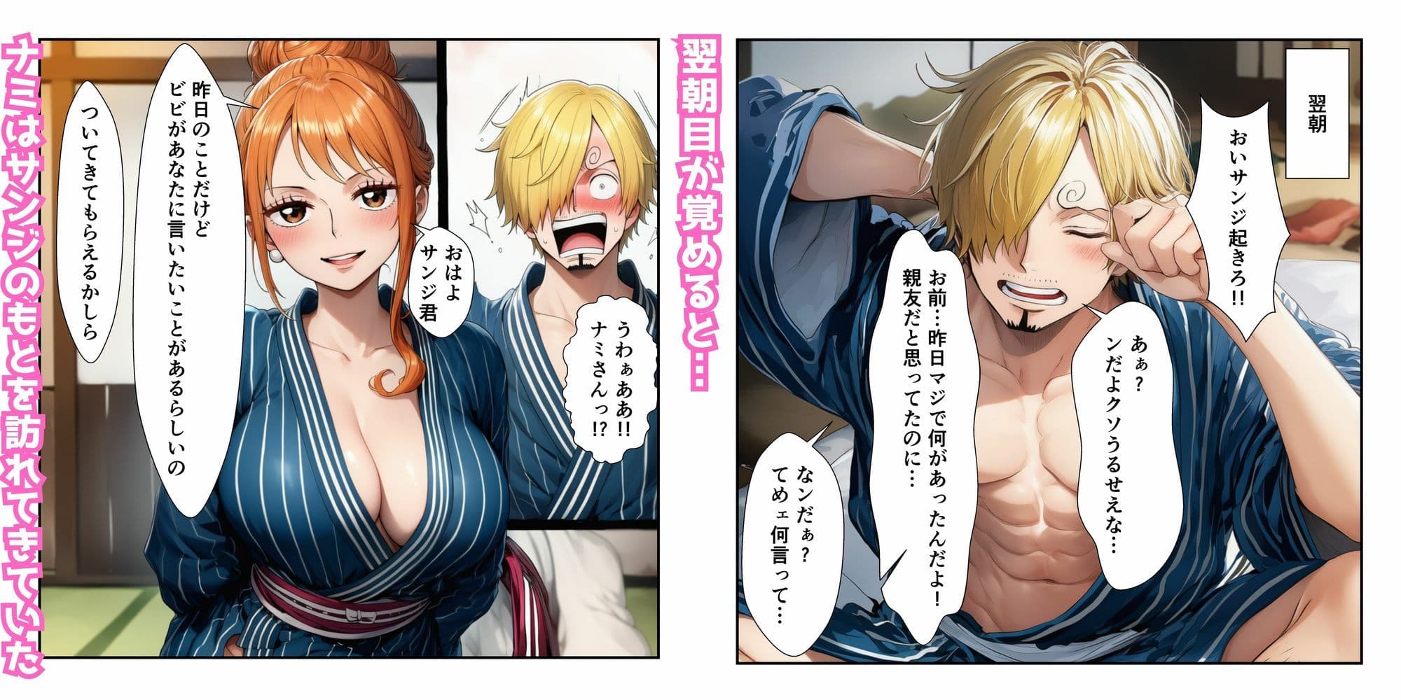 ハーレム温泉修学旅行で学園四天王美女に中出し！【ナミ・ロビン・ビビ・ハ〇コック】 サンプル 5