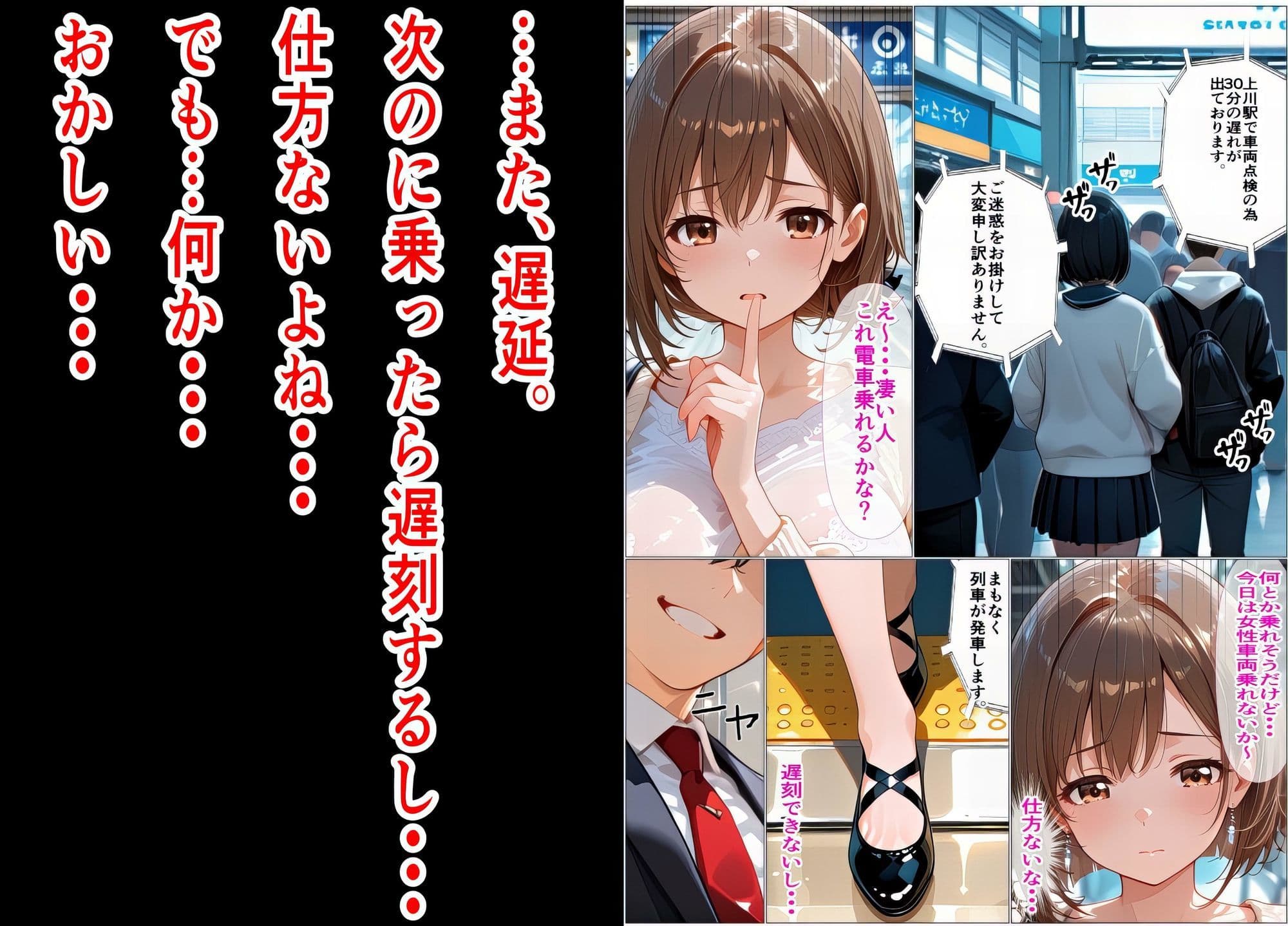 『お願い…もう出してっ！』満員電車、7時23分。知らない肉棒が、日常を塗り替える。 サンプル 1