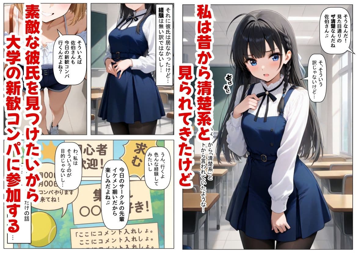 清楚系だけど毎回、酔ってお持ち帰りされる女子大生のHな話 サンプル 1