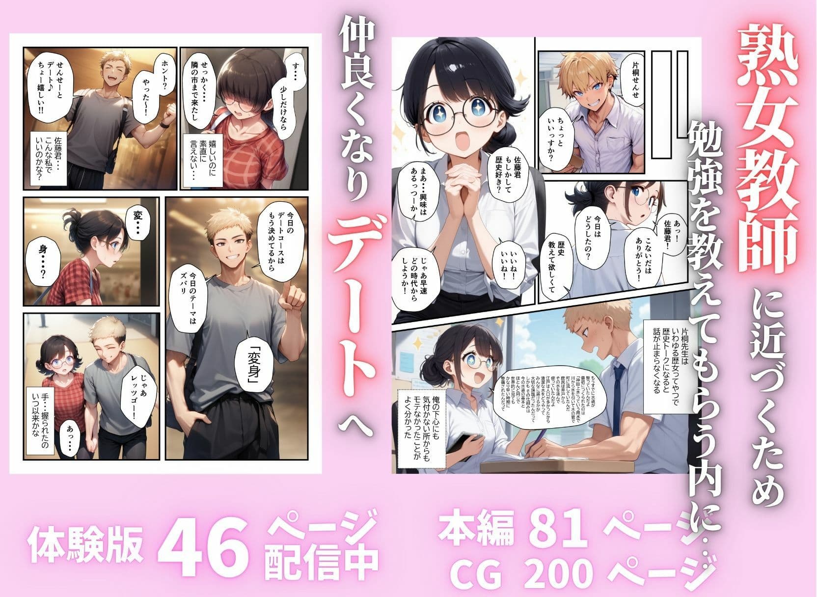 隠れ爆乳熟女教師が秘密の課外デートで生ハメエッチさせてくれた話 サンプル 4