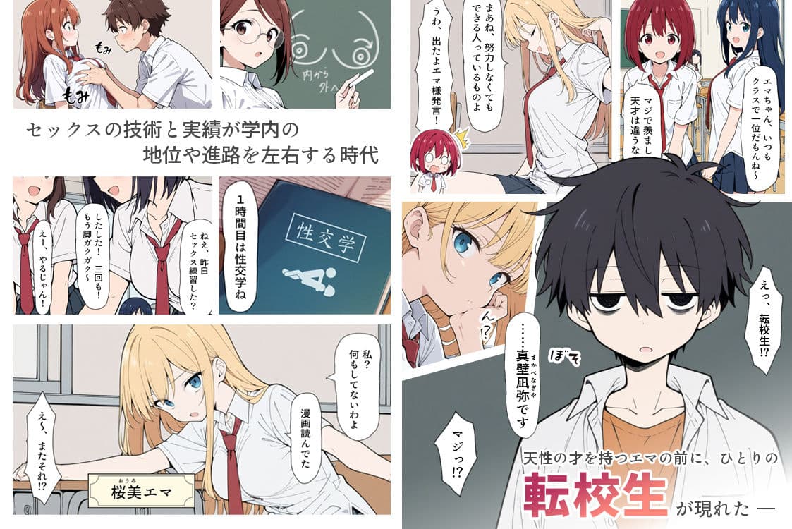 陰キャ転校生はセックス最強 - クラス代表の座を奪われた私 - サンプル 1