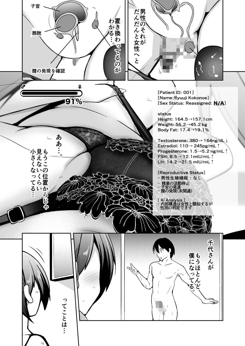 膣内射精する度に互いの要素が入れ替わっていく話 サンプル 9