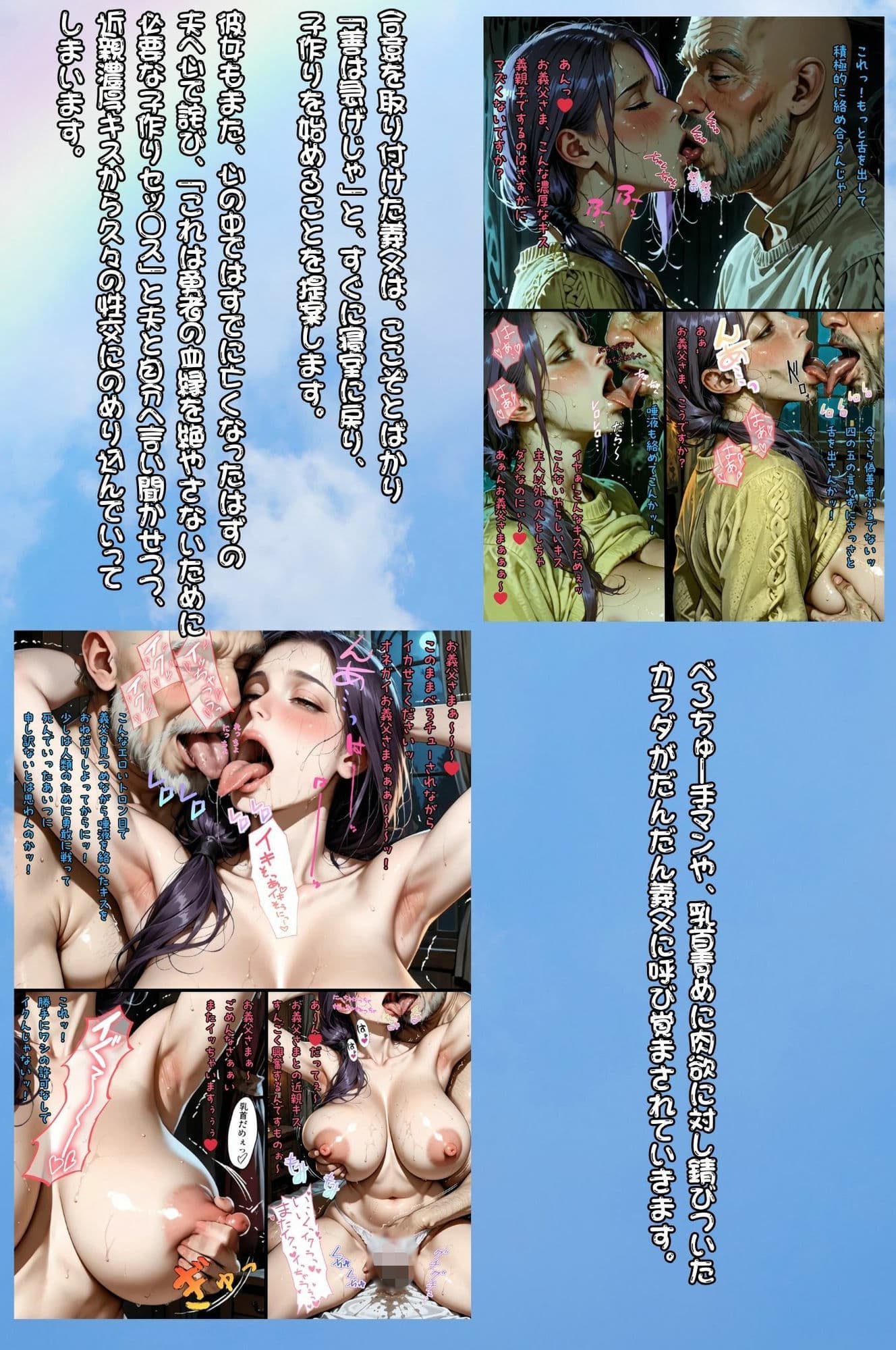 絶倫義父と寝取られ嫁 〜夫が魔王を倒すために一人旅に出ている間に 伝説の勇者の血を絶やしてはいけないからという理由で嫁が毎日義父に種付けされていたお話〜 サンプル 5