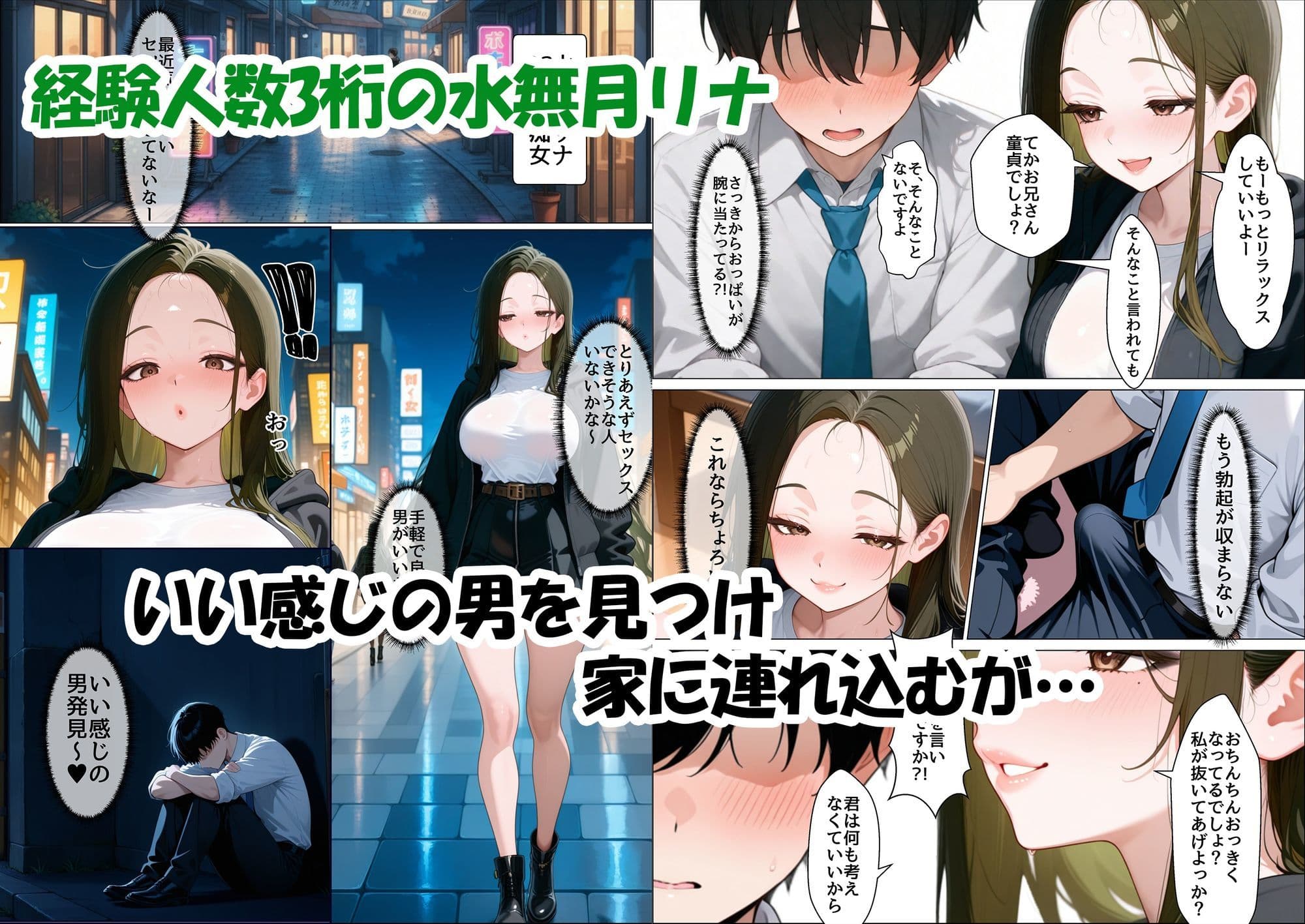 ダウナー系でジト目の巨乳痴女がさえない童貞サラリーマンのデカチンに快楽堕ちする話 サンプル 1