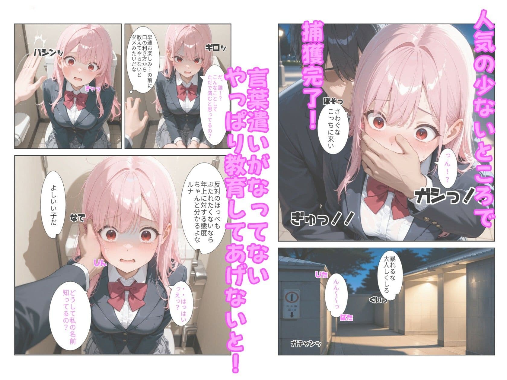 ピンク髪J○を堕として屈服させる話  その1 サンプル 2