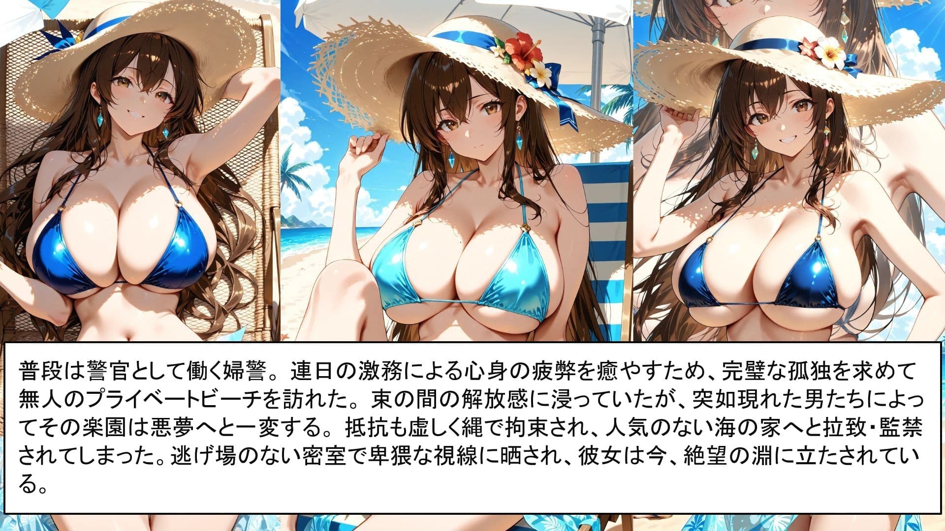 潮騒と緊縛 〜松岡紗季、悪夢の休暇〜 サンプル 1