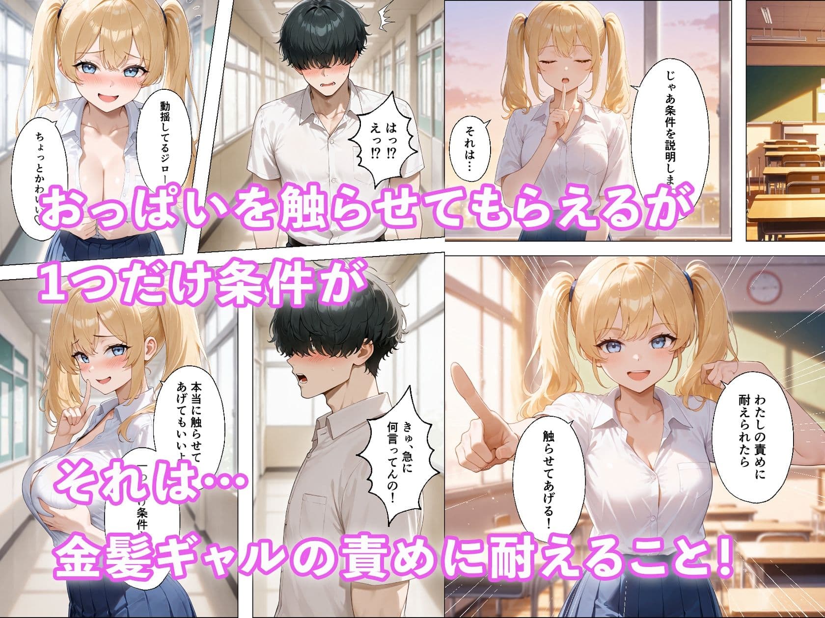 陰キャな僕がなぜか金髪ギャルと付き合えた話 〜金髪ギャルからの責めを我慢できたら生えっち！？〜 サンプル 4