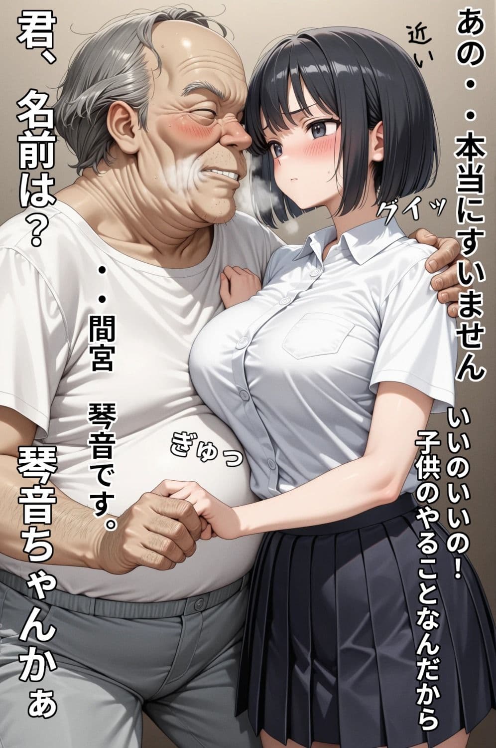 巨乳J〇がおじさんにひたすらくすぐられるゲーム サンプル 3