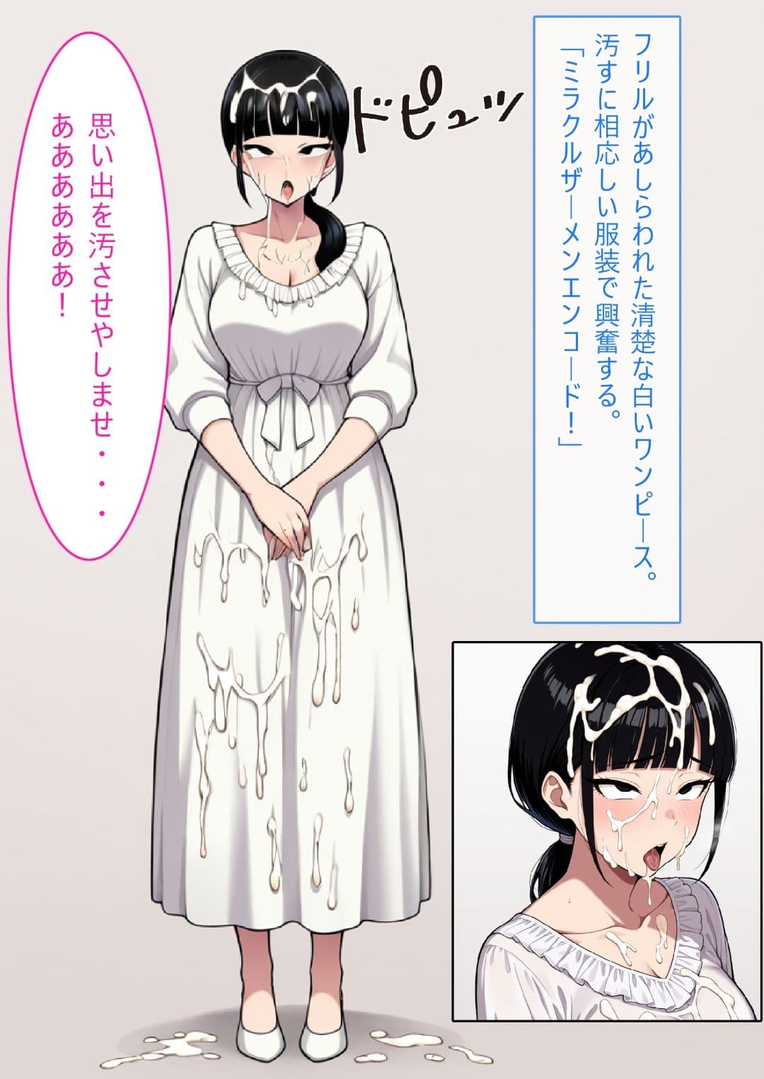 【AI生成CG利用マンガ】人妻対魔巫女を即堕ちさせてエロ服チェンジ サンプル 7