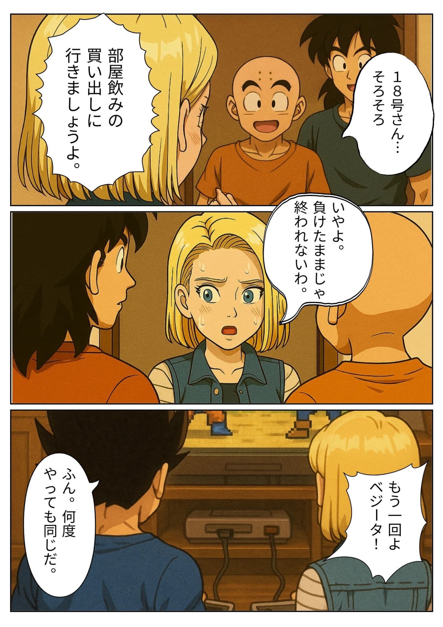 【NTR漫画】 1部屋飲みで二人きり…わずかな時間で寝とられる18号。 帰宅したクリ○ンが寝ている間も朝までサイヤ人とヤリまくり 1 サンプル 3