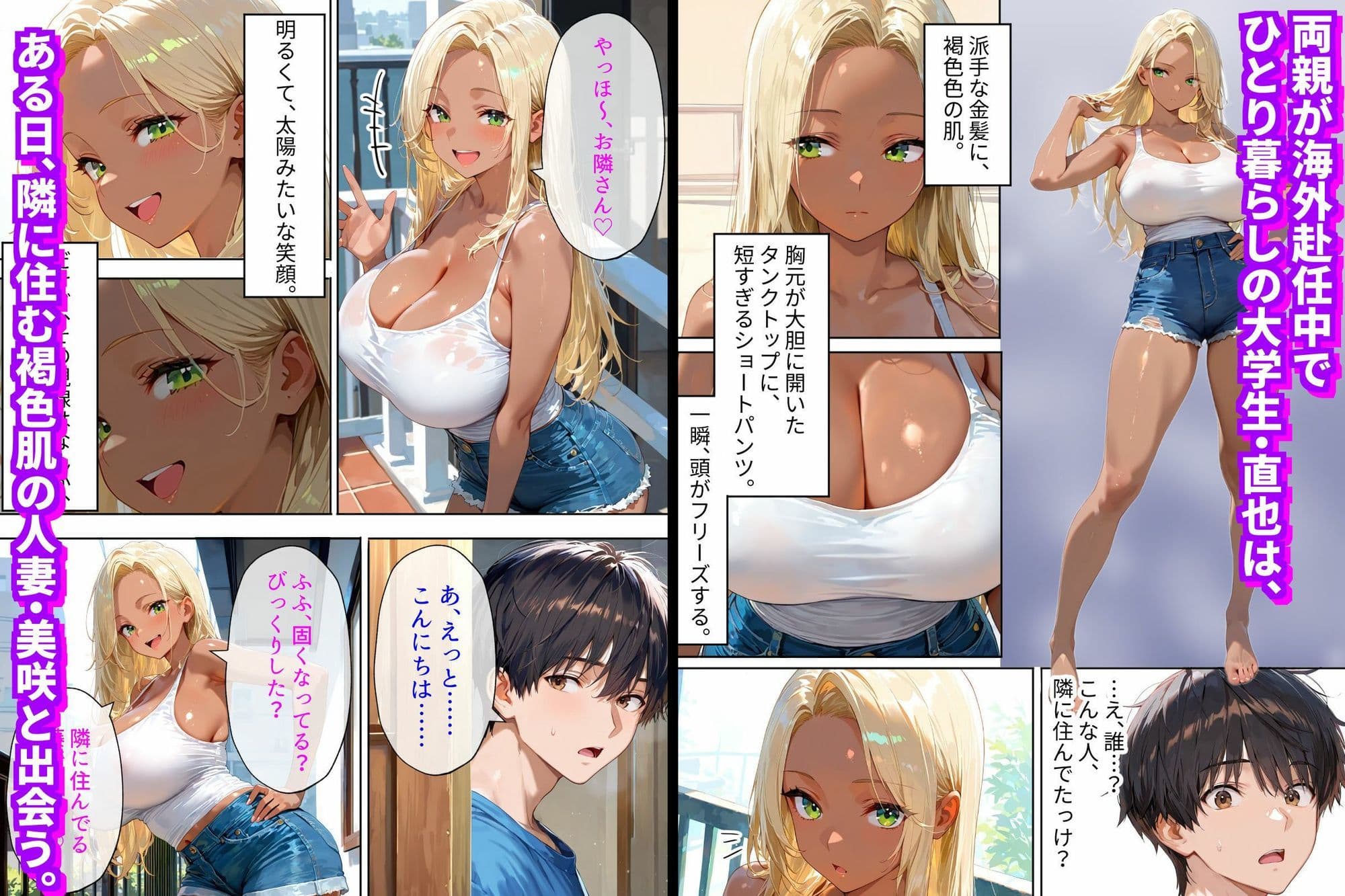 隣の黒ギャル人妻は、寂しがり屋だった。 サンプル 2