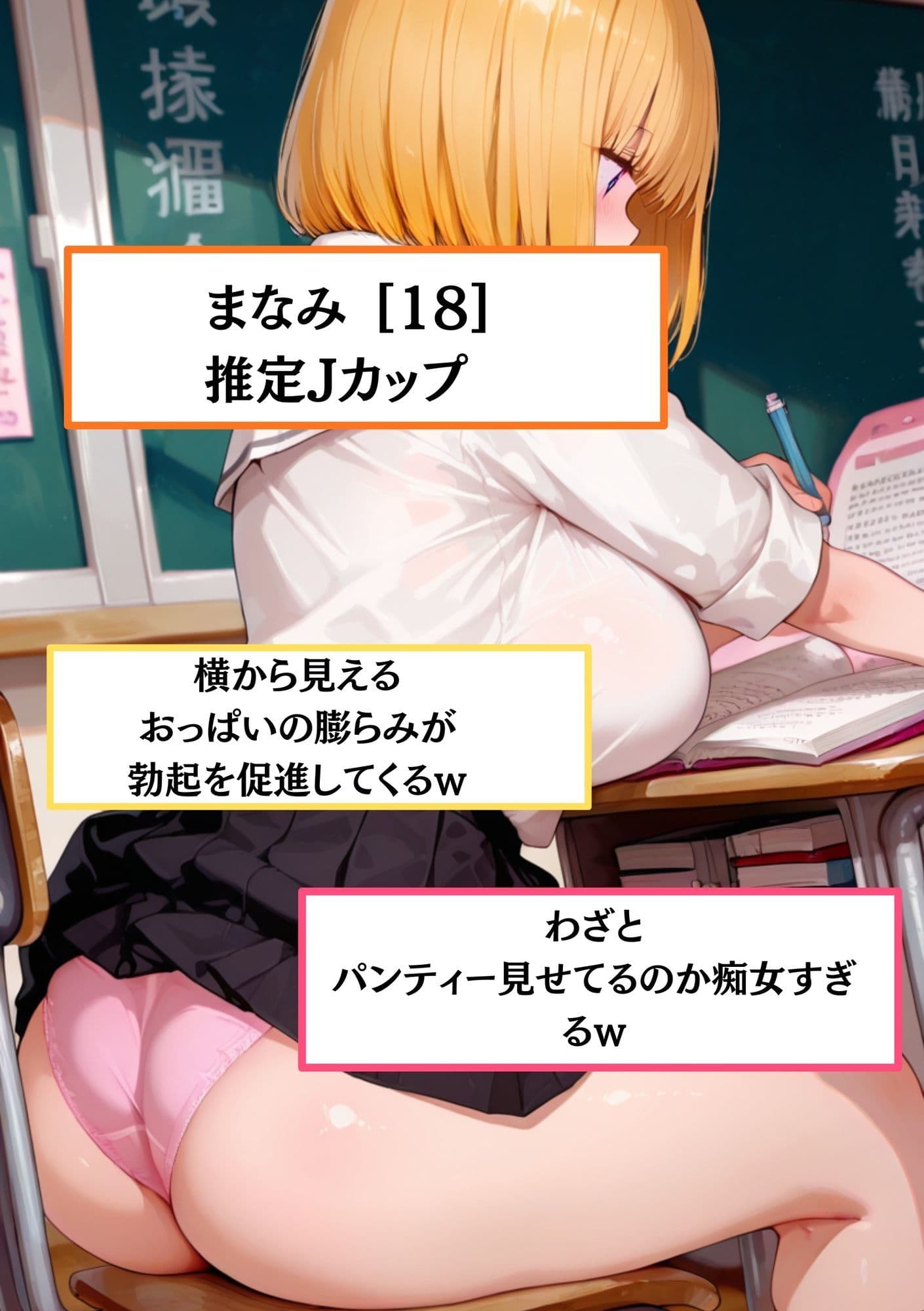 【速報】【JKが痴●被害に遭いました】巨乳のせいで痴●被害が多発！？ まなみ［18歳］Jカップ JKに男が精子をぶっかけ続けています。 サンプル 1