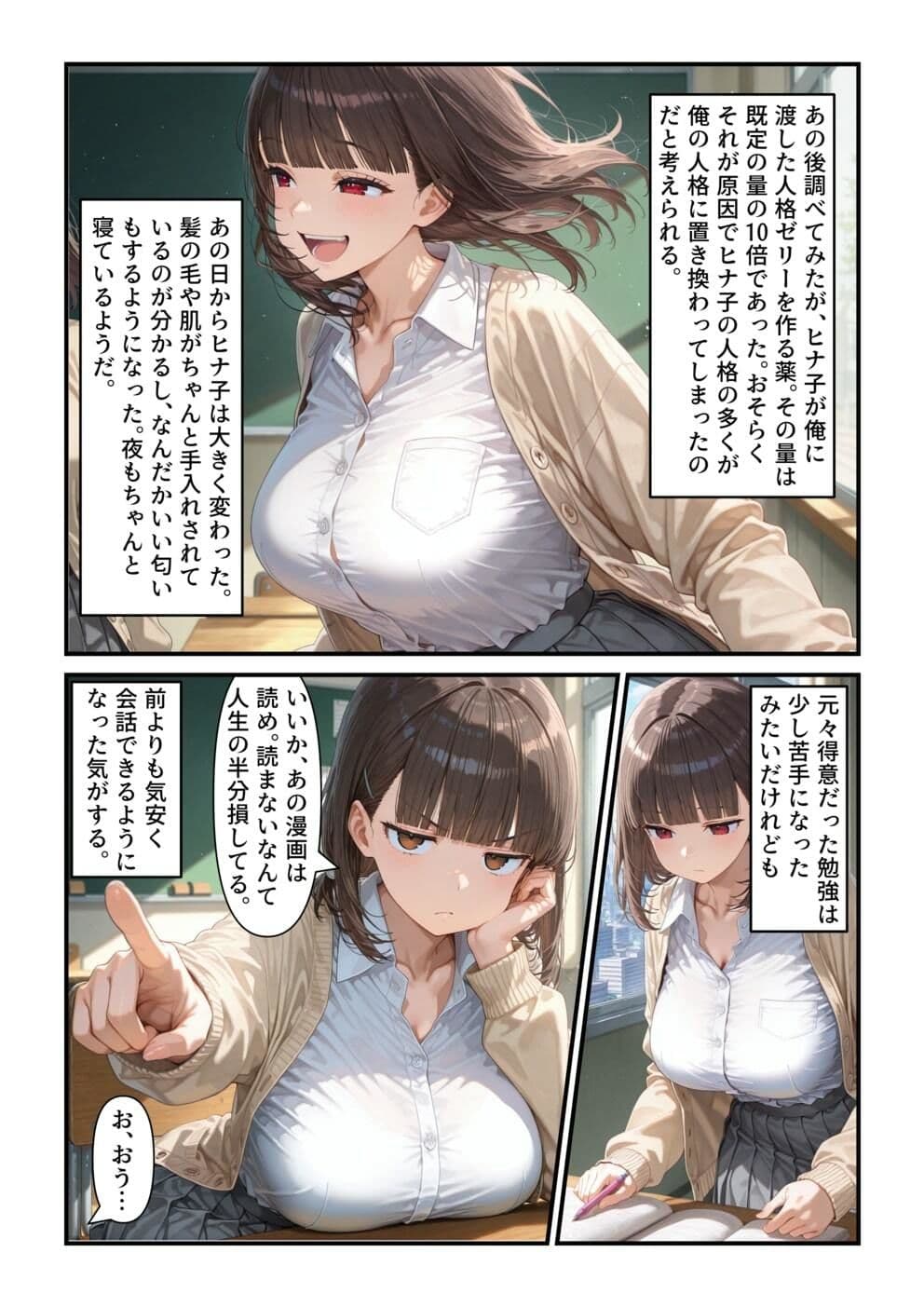 【乗っ取り】告白してきた女に合意で自分の人格ゼリーを飲ませてみた サンプル 5