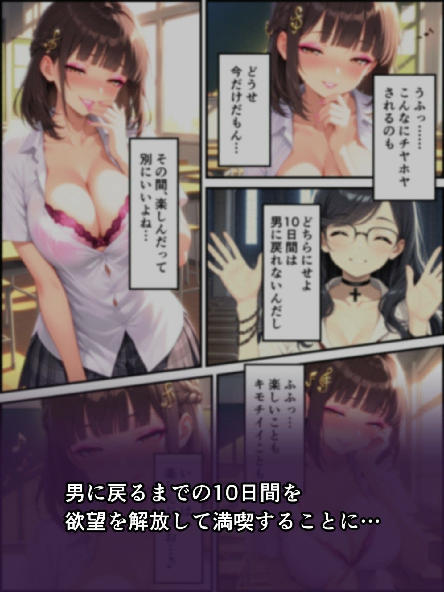 蝕宴のコラプティオ  淫魔シスターの呪いで少女に変えられた幼馴染が、歌の魔力でギャル淫魔に堕ちるまでの10日間 サンプル 7