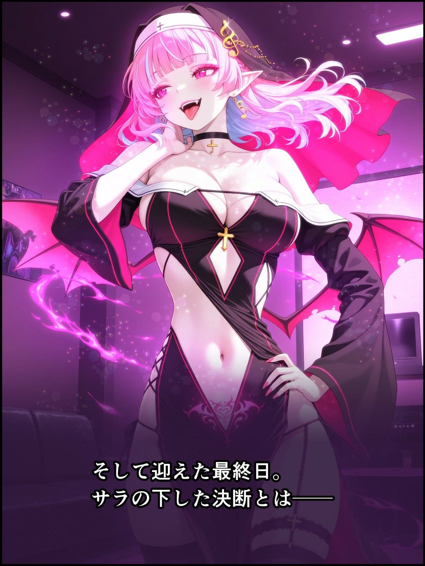 蝕宴のコラプティオ  淫魔シスターの呪いで少女に変えられた幼馴染が、歌の魔力でギャル淫魔に堕ちるまでの10日間 サンプル 10