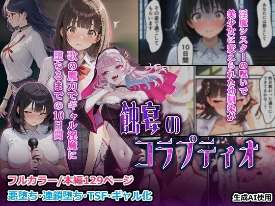 蝕宴のコラプティオ  淫魔シスターの呪いで少女に変えられた幼馴染が、歌の魔力でギャル淫魔に堕ちるまでの10日間