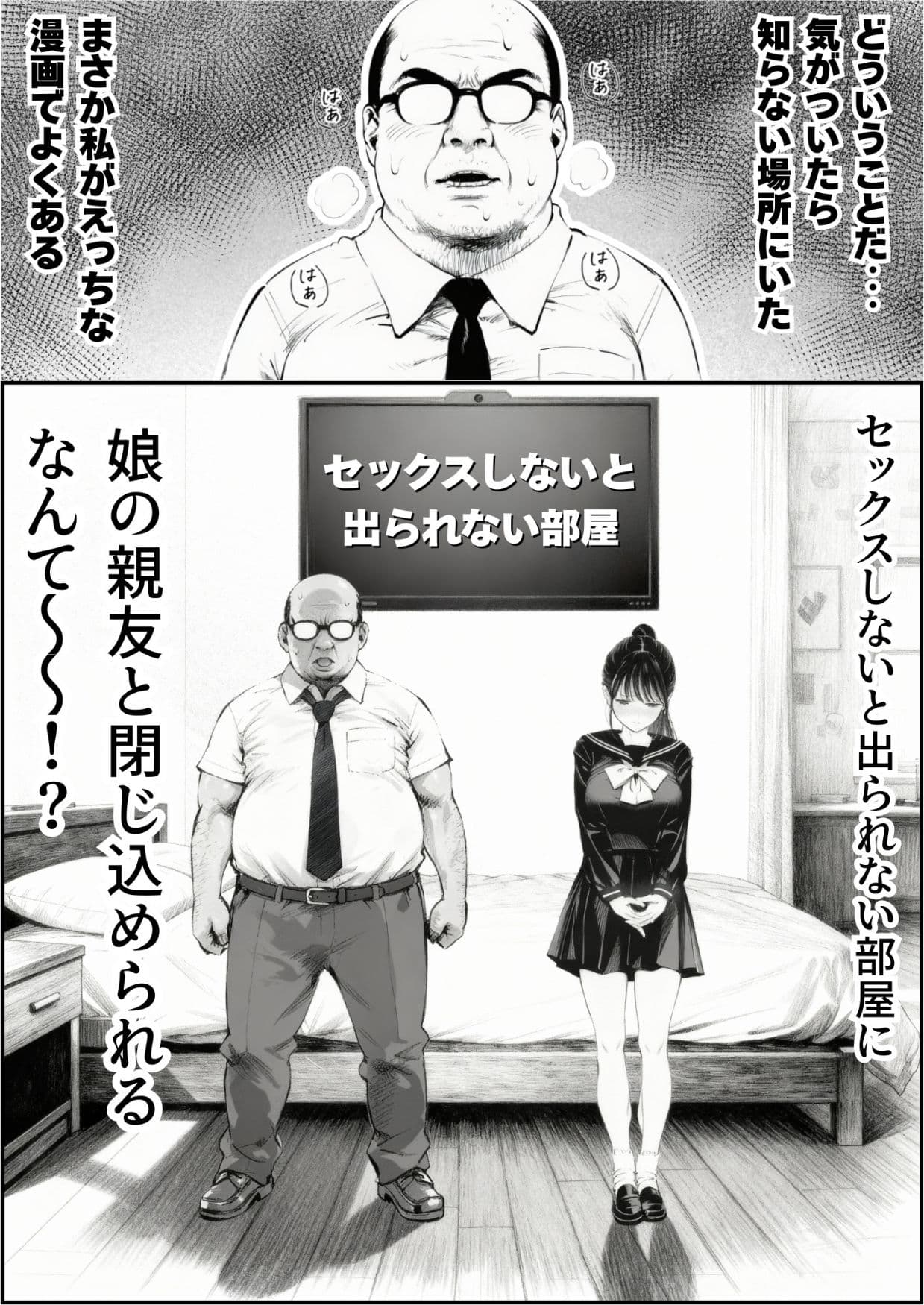 セックスしないと出られない部屋に娘の親友と閉じ込められたんだが・・・ サンプル 1