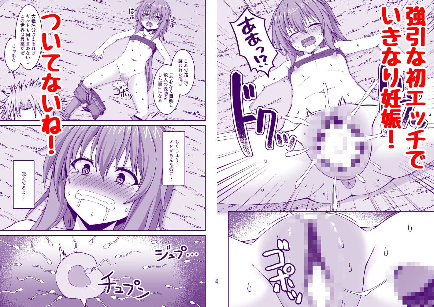 幻想妊婦臨歓  悪いシーフ娘がお仕置きされてボテ腹売春娘に堕とされる本 サンプル 3