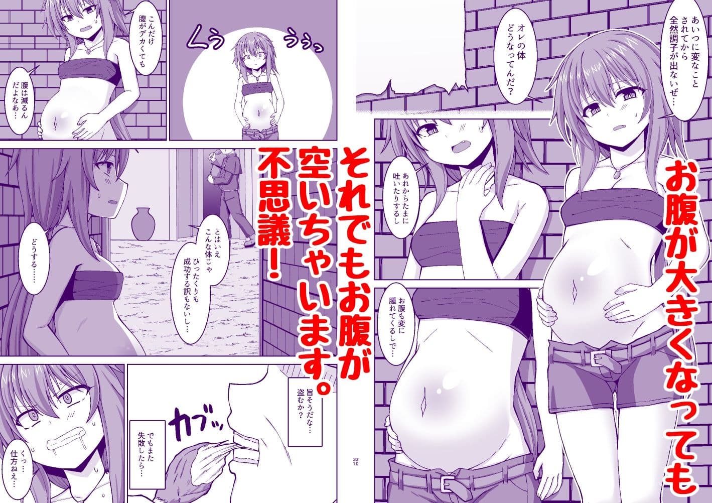 幻想妊婦臨歓  悪いシーフ娘がお仕置きされてボテ腹売春娘に堕とされる本 サンプル 4